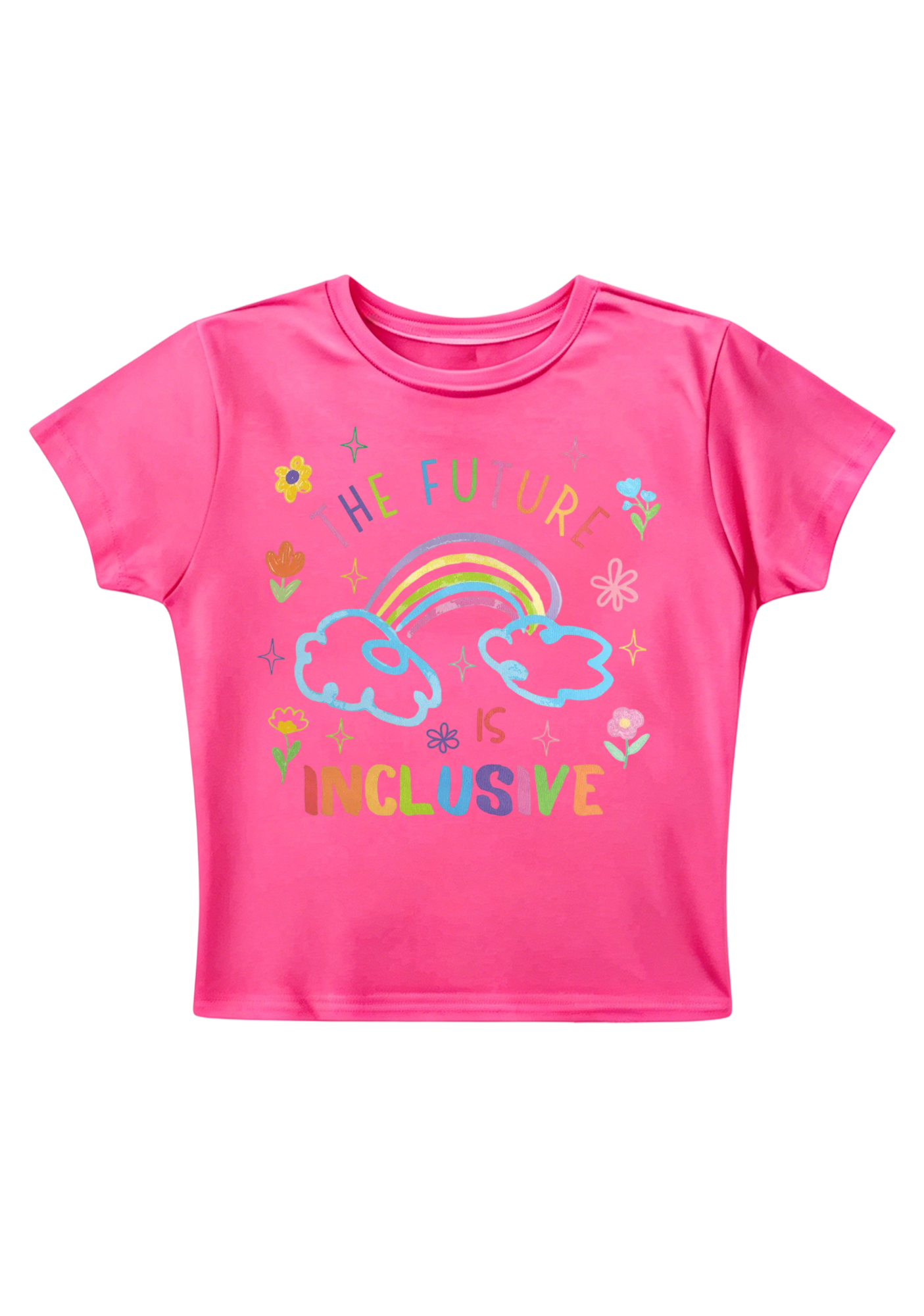 The Future Is Inclusive Y2K Baby Tee