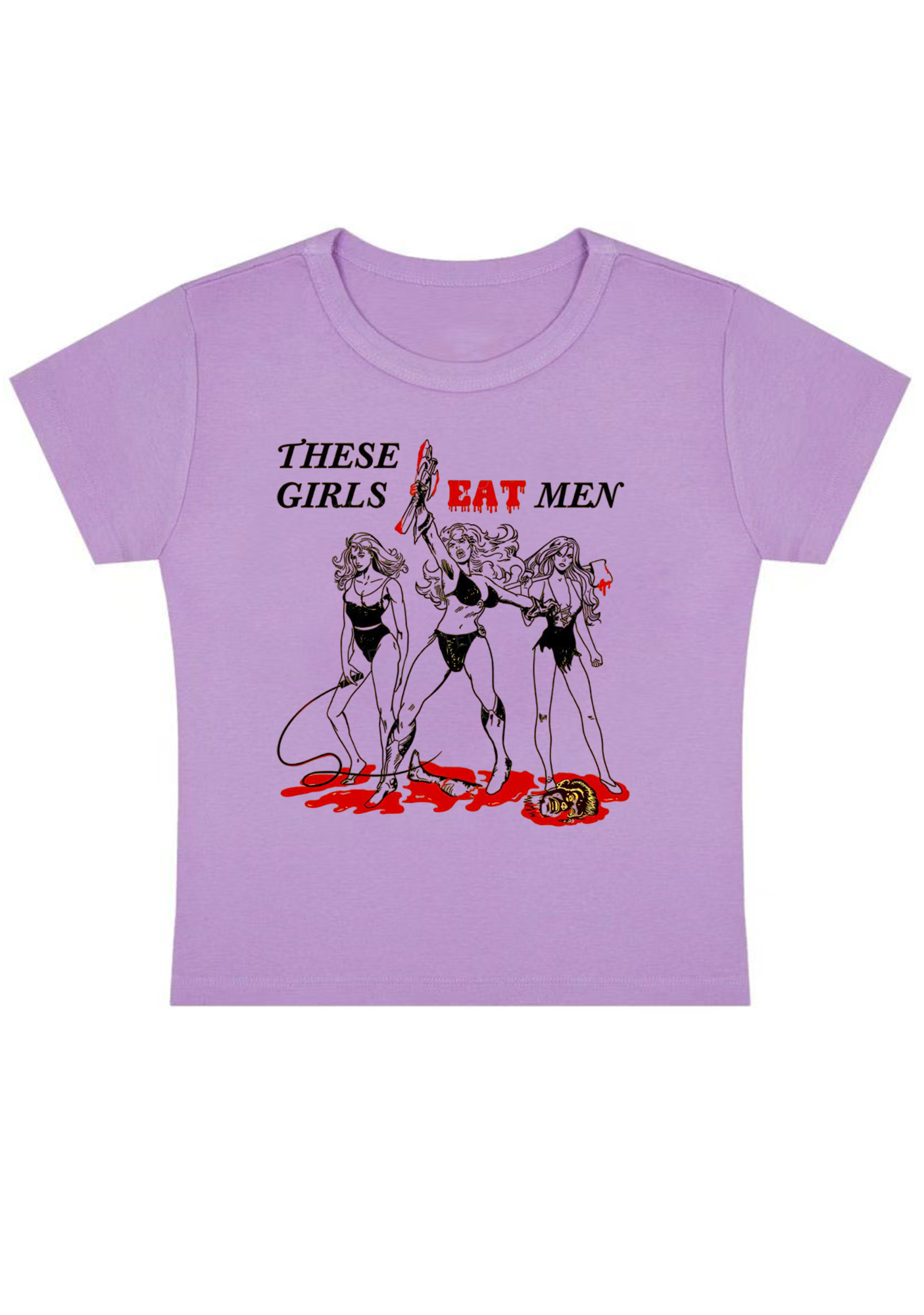 These Girls Eat Men Y2K Baby Tee