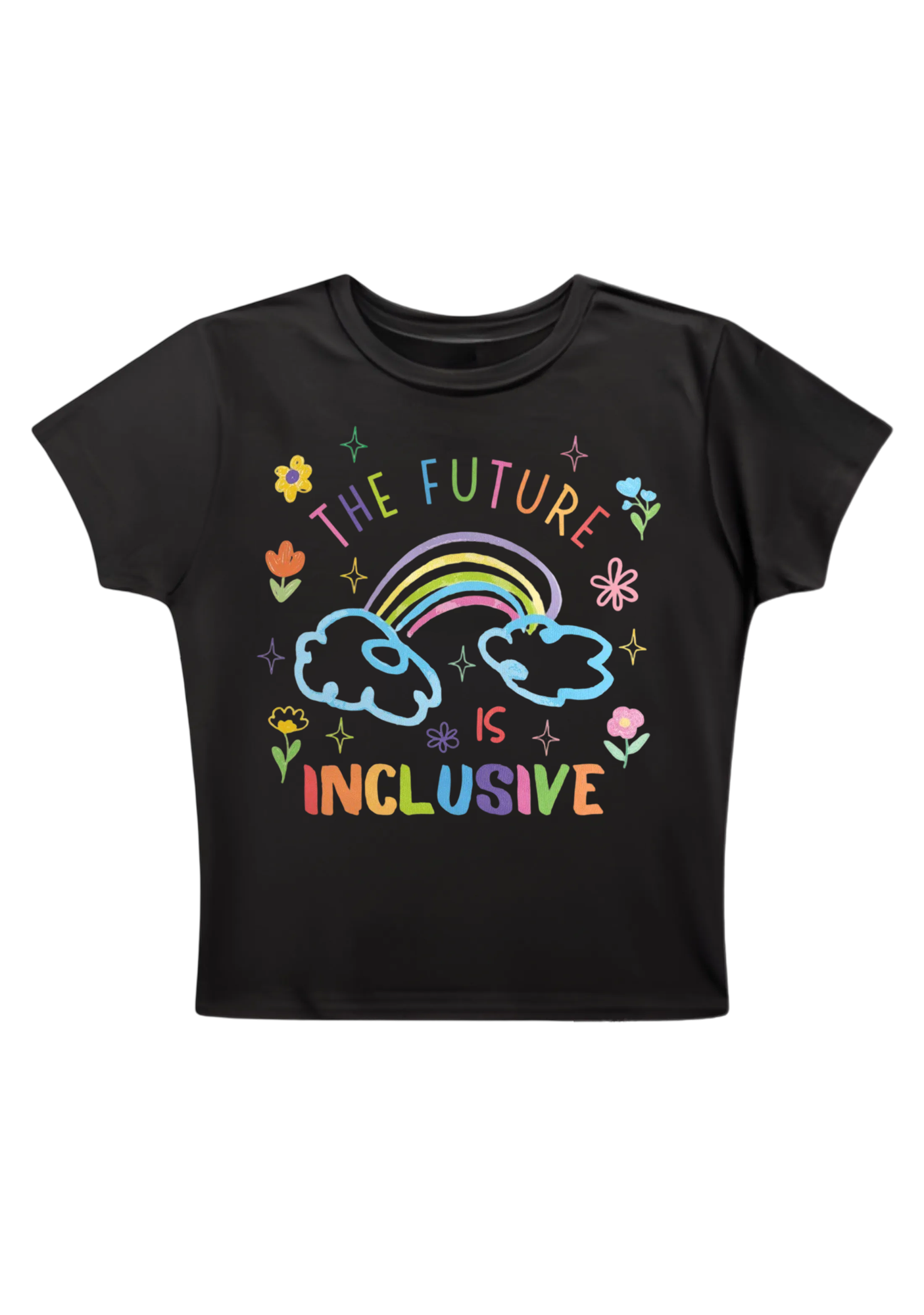 The Future Is Inclusive Y2K Baby Tee