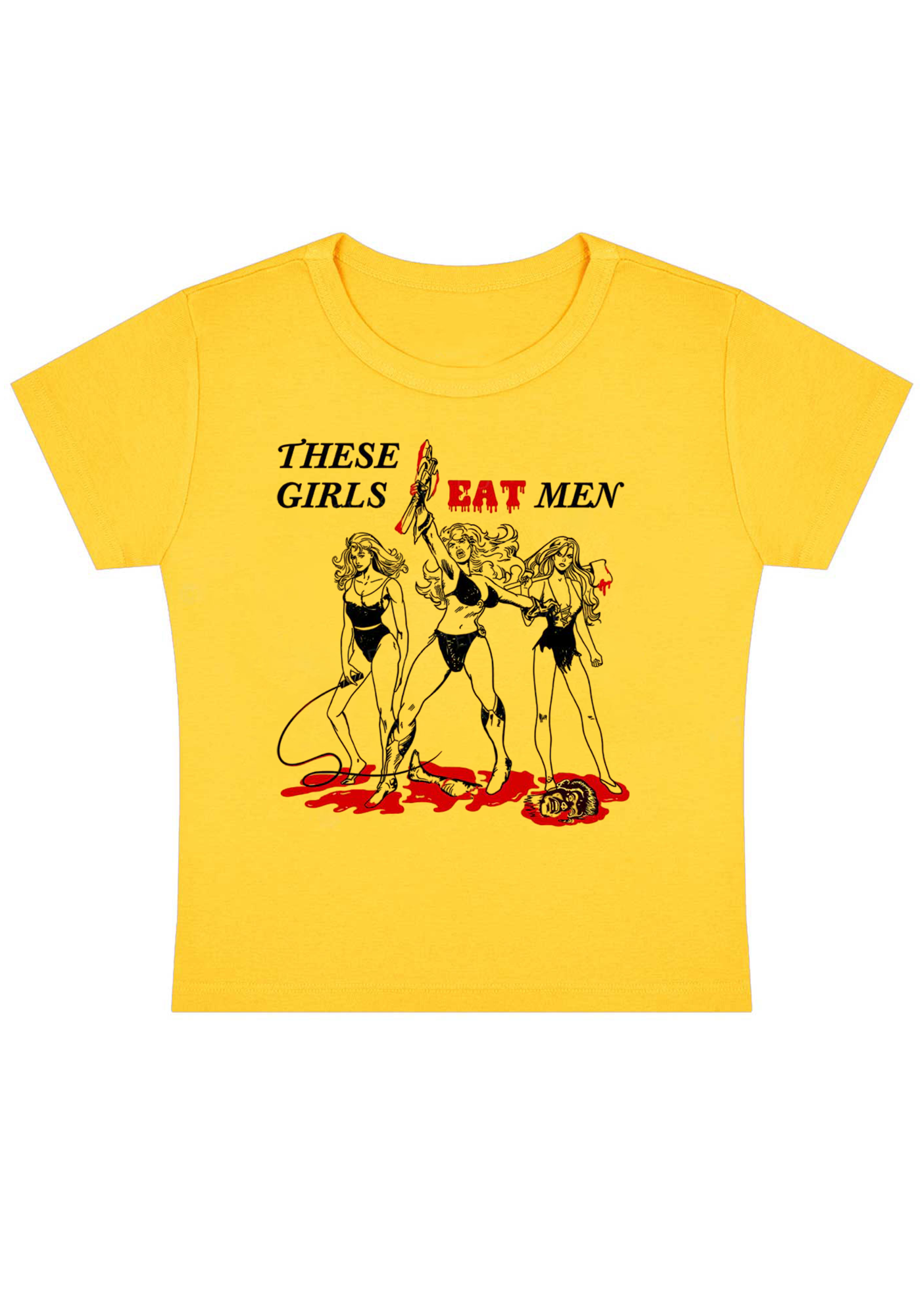 These Girls Eat Men Y2K Baby Tee