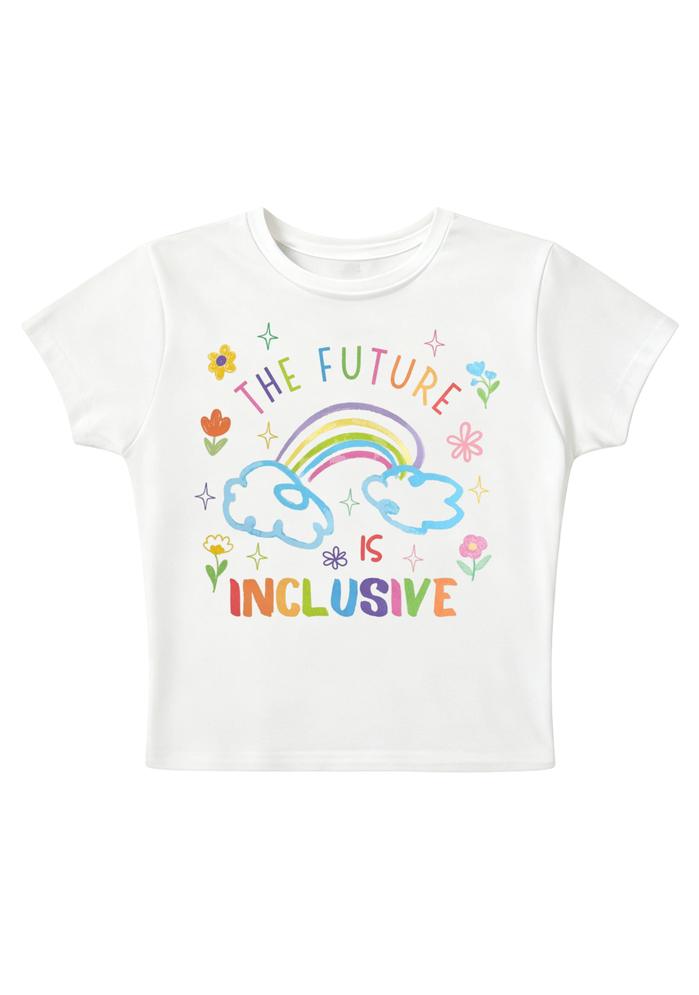 The Future Is Inclusive Y2K Baby Tee