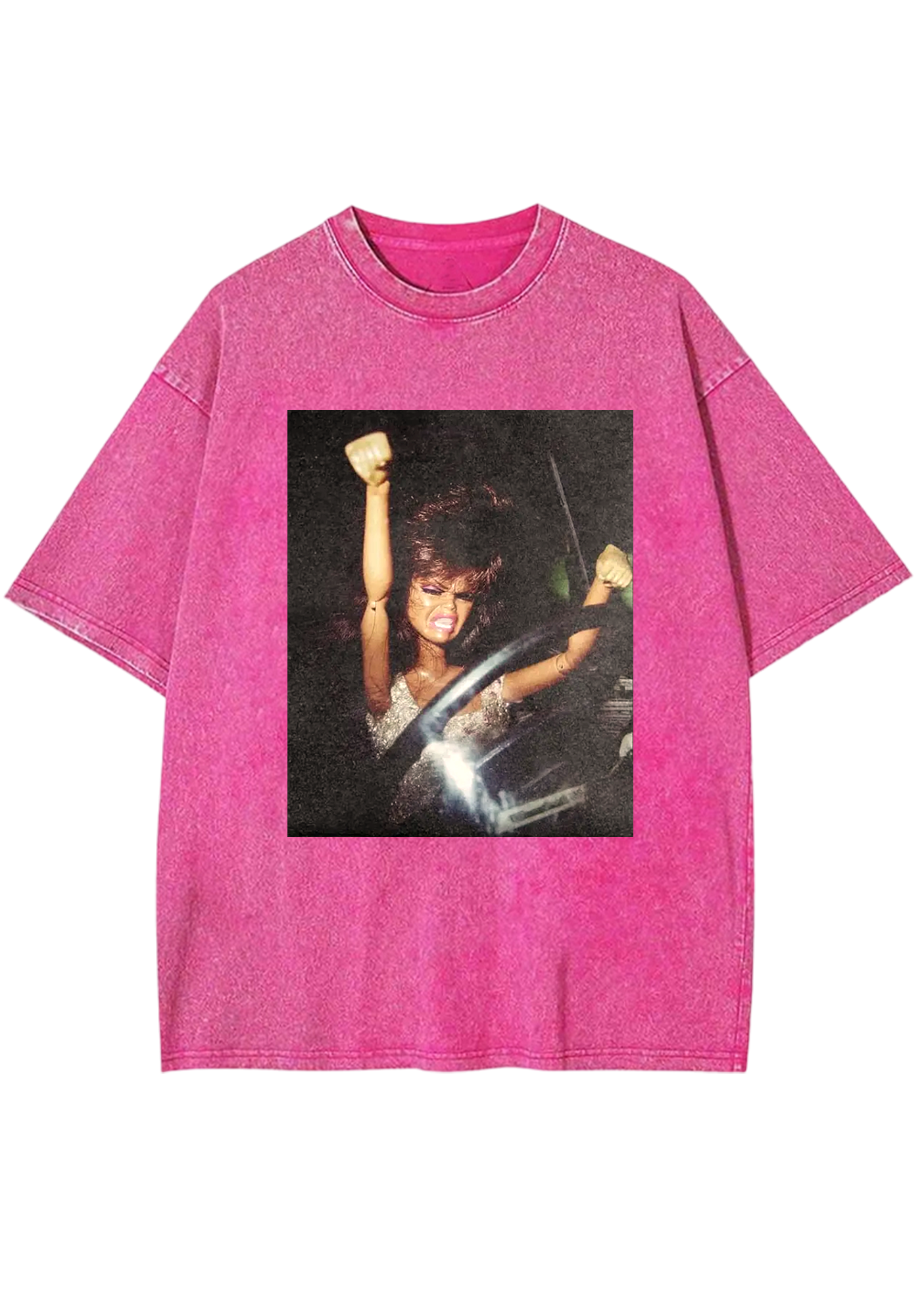 Road Rage Barbie Driver Meme Y2K Washed Tee