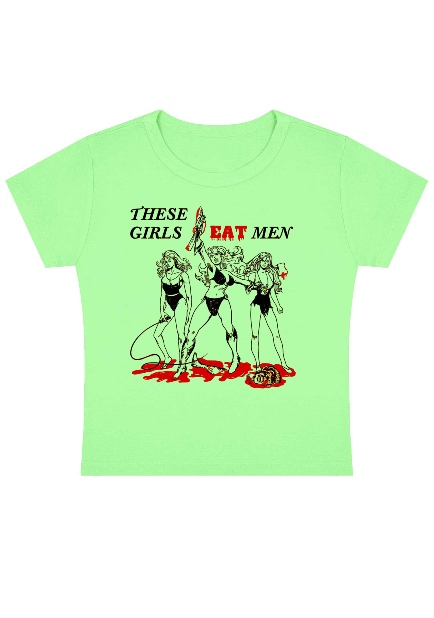 These Girls Eat Men Y2K Baby Tee
