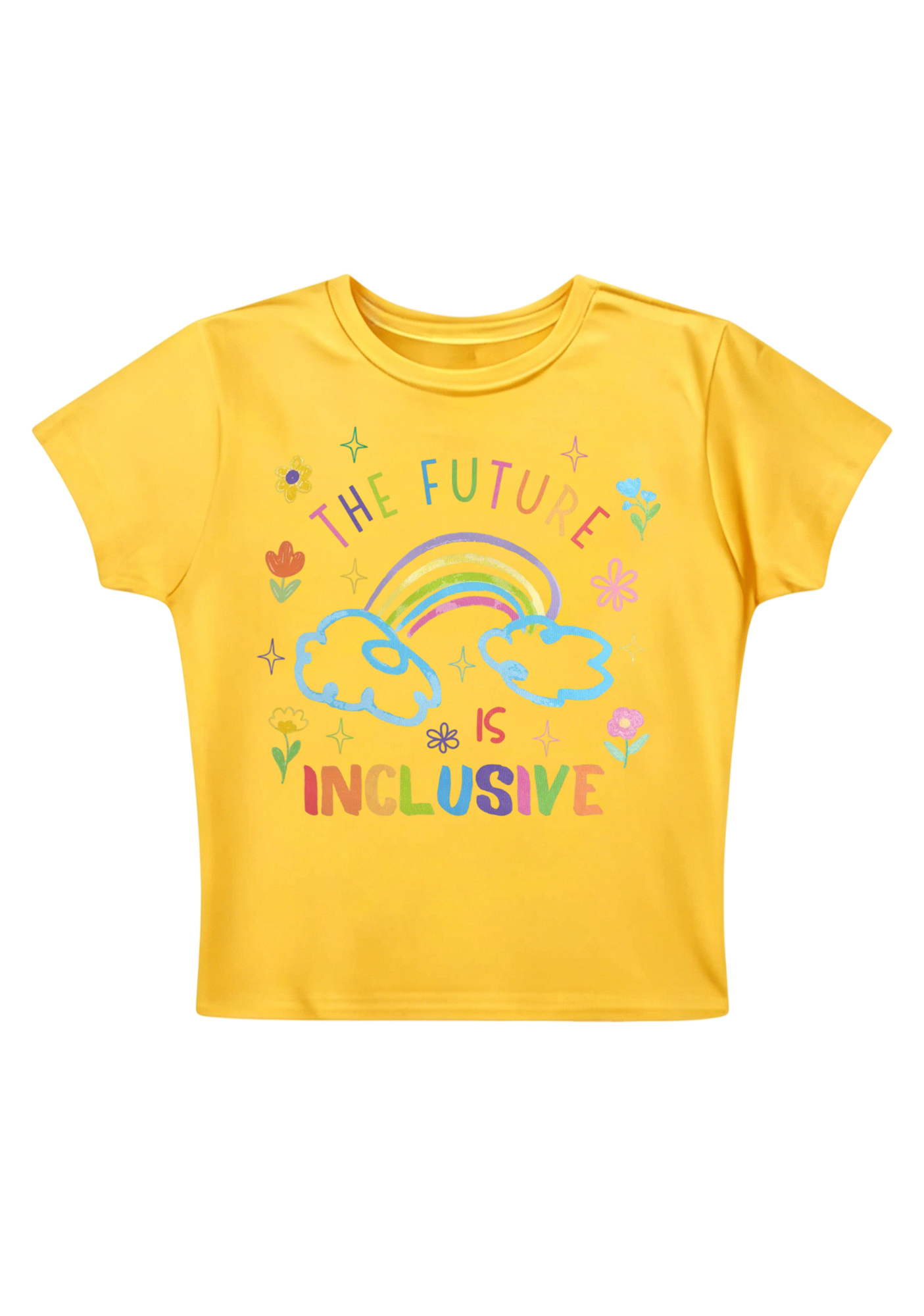The Future Is Inclusive Y2K Baby Tee