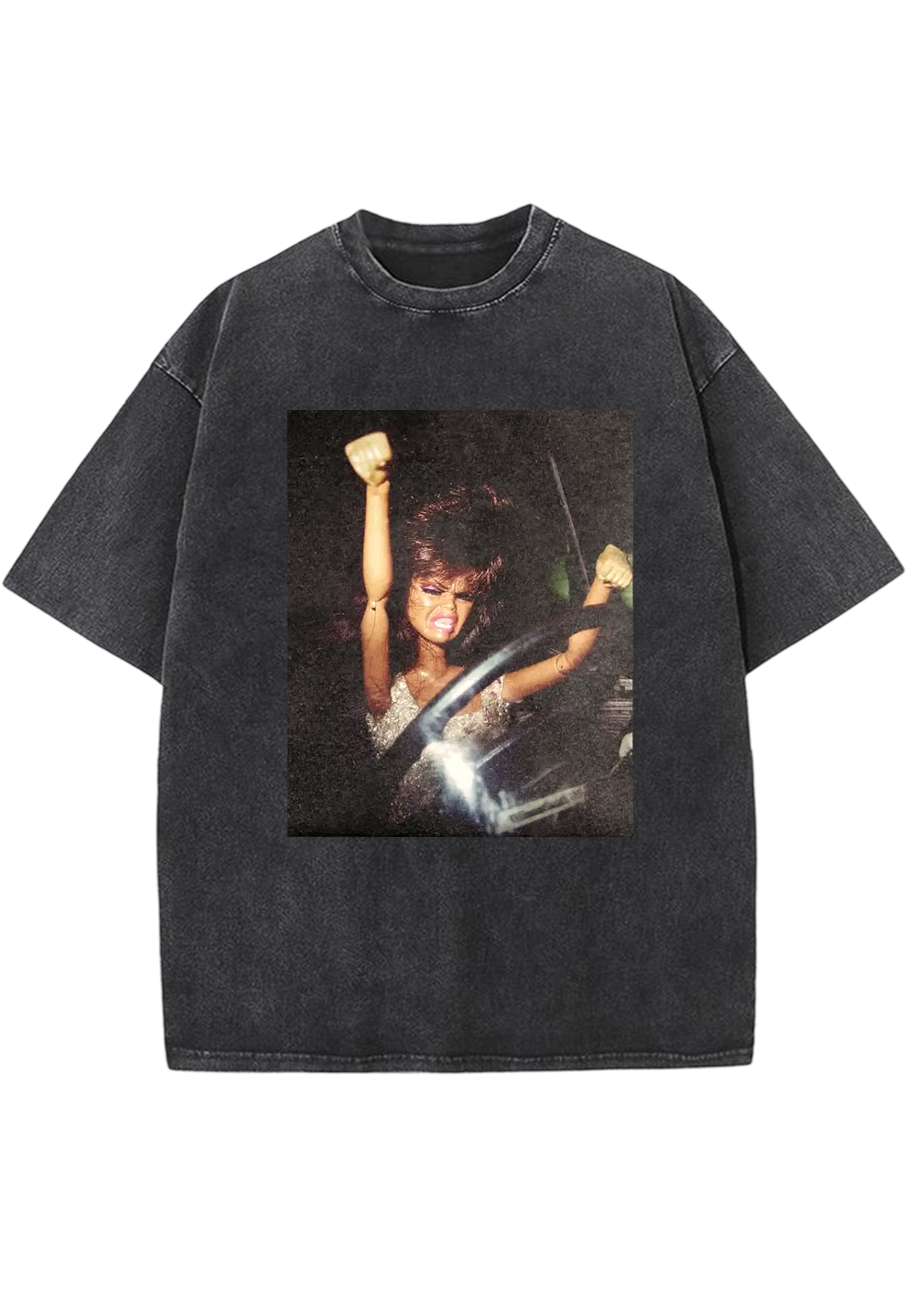 Road Rage Barbie Driver Meme Y2K Washed Tee