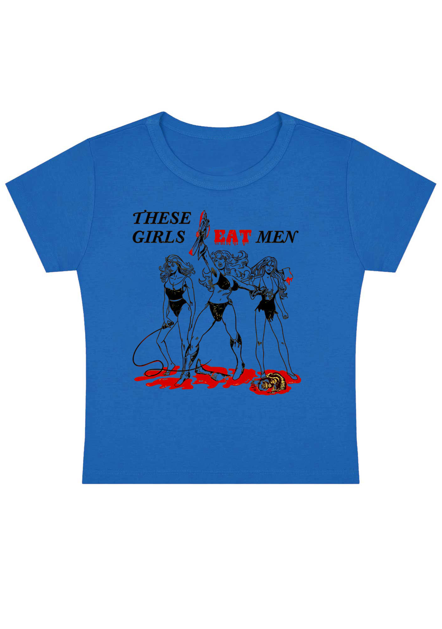 These Girls Eat Men Y2K Baby Tee