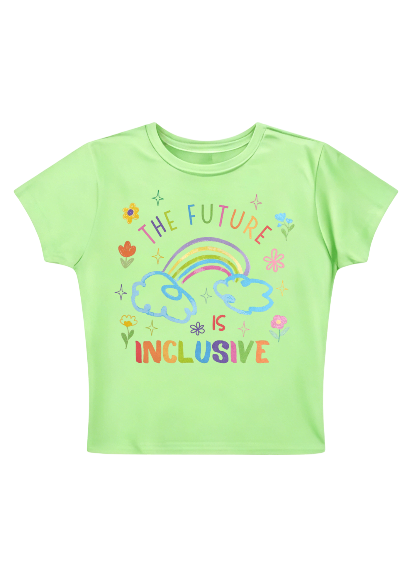 The Future Is Inclusive Y2K Baby Tee