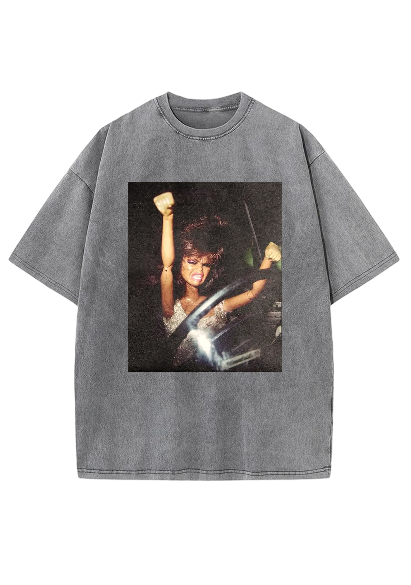 Road Rage Barbie Driver Meme Y2K Washed Tee