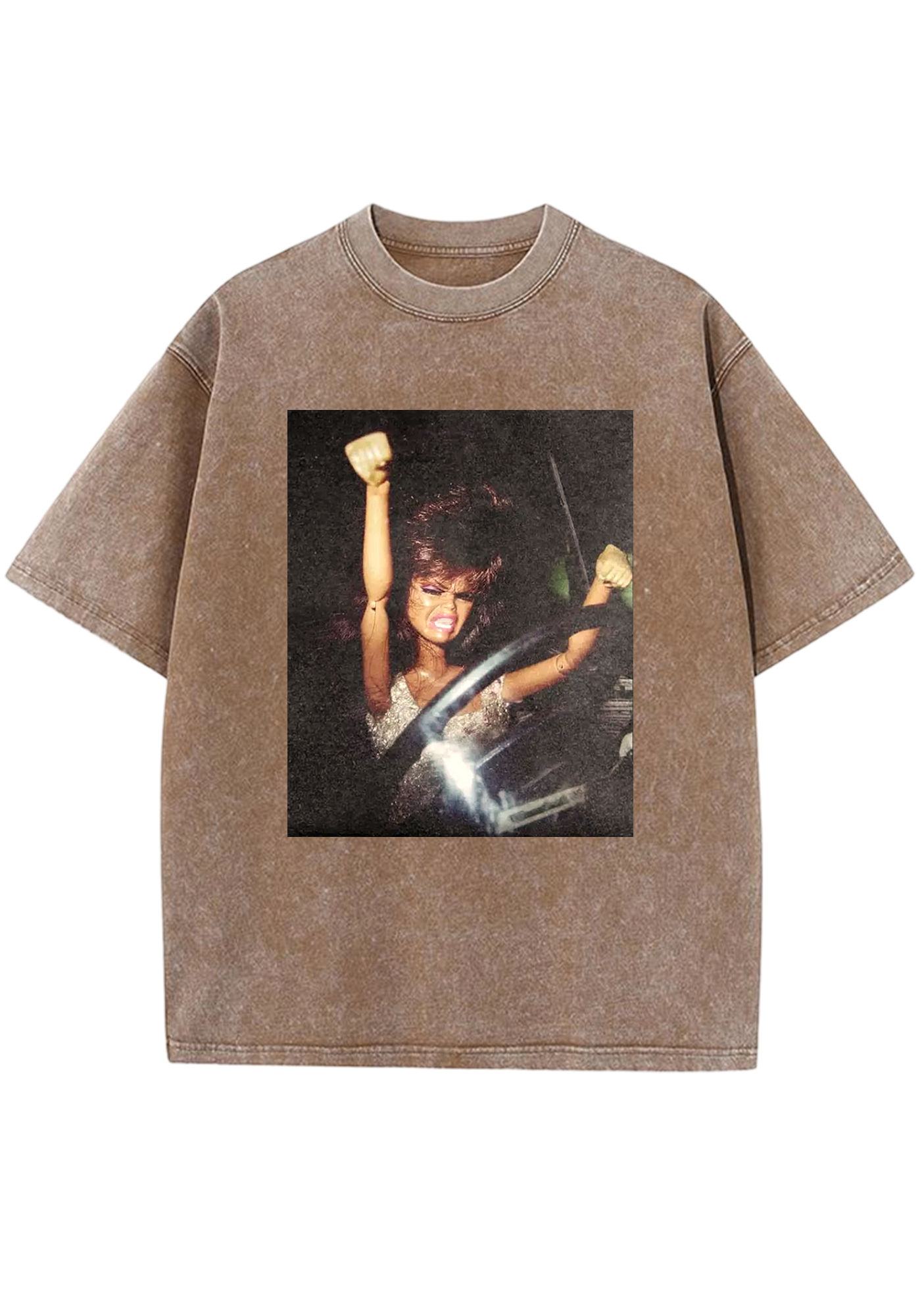 Road Rage Barbie Driver Meme Y2K Washed Tee