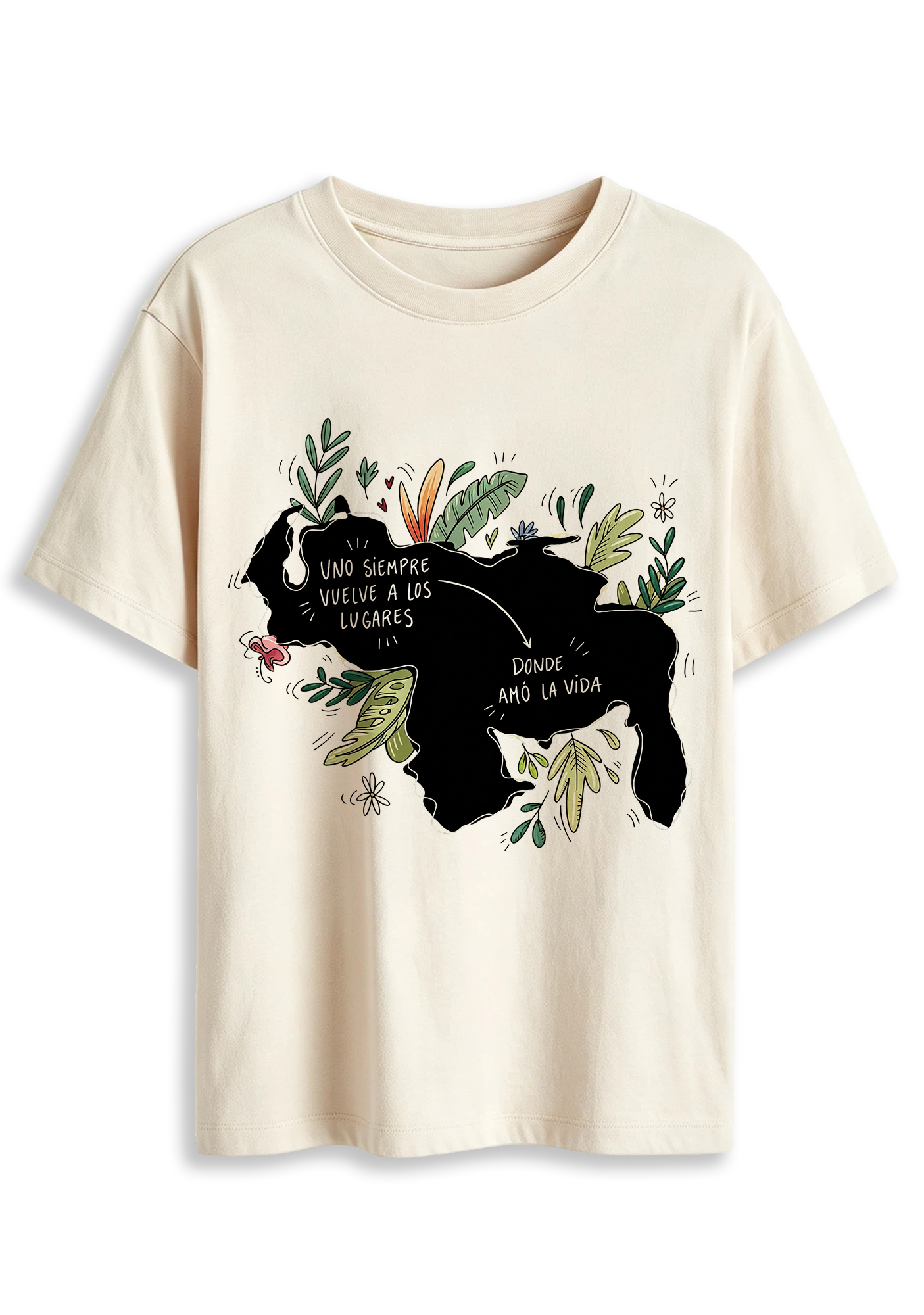 Venezuela Map Floral Graphic Graphic T-Shirt