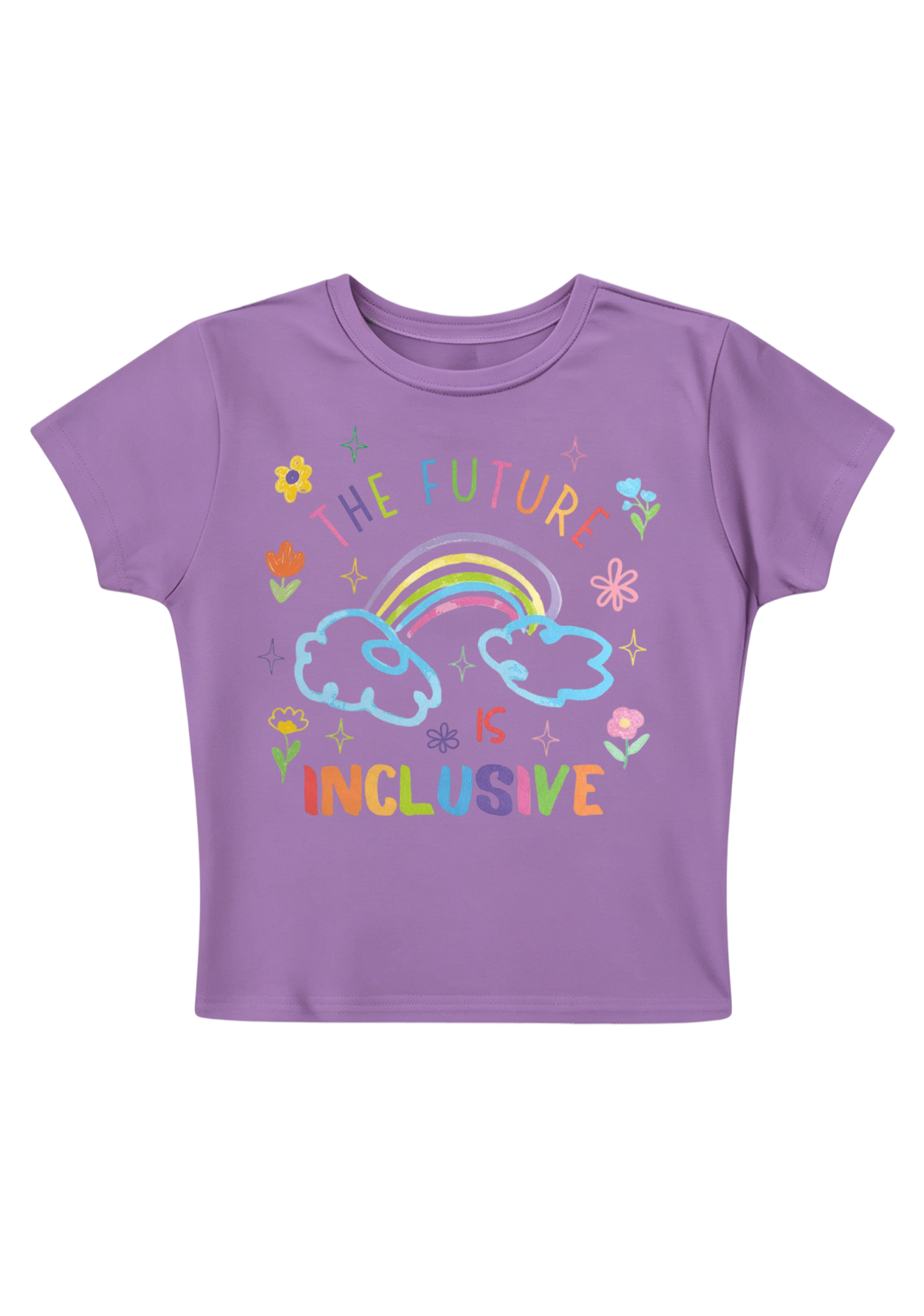 The Future Is Inclusive Y2K Baby Tee