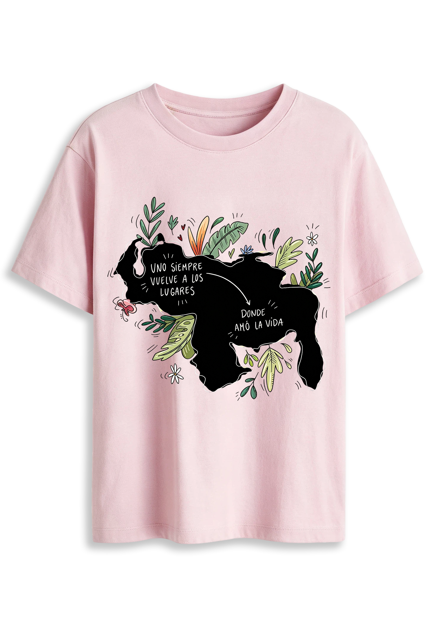 Venezuela Map Floral Graphic Graphic T-Shirt