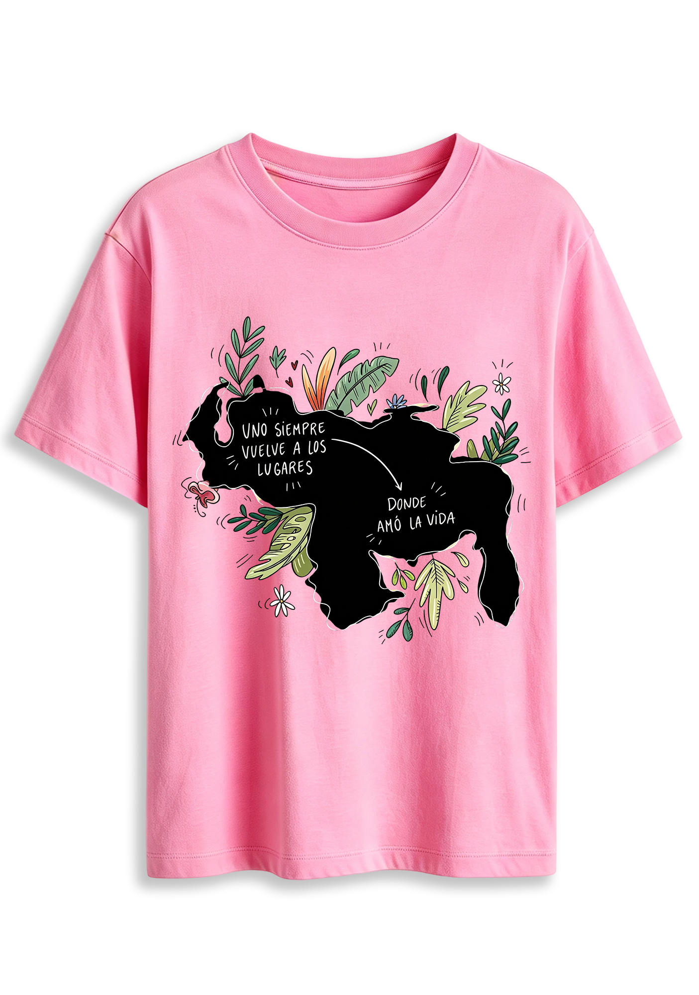 Venezuela Map Floral Graphic Graphic T-Shirt