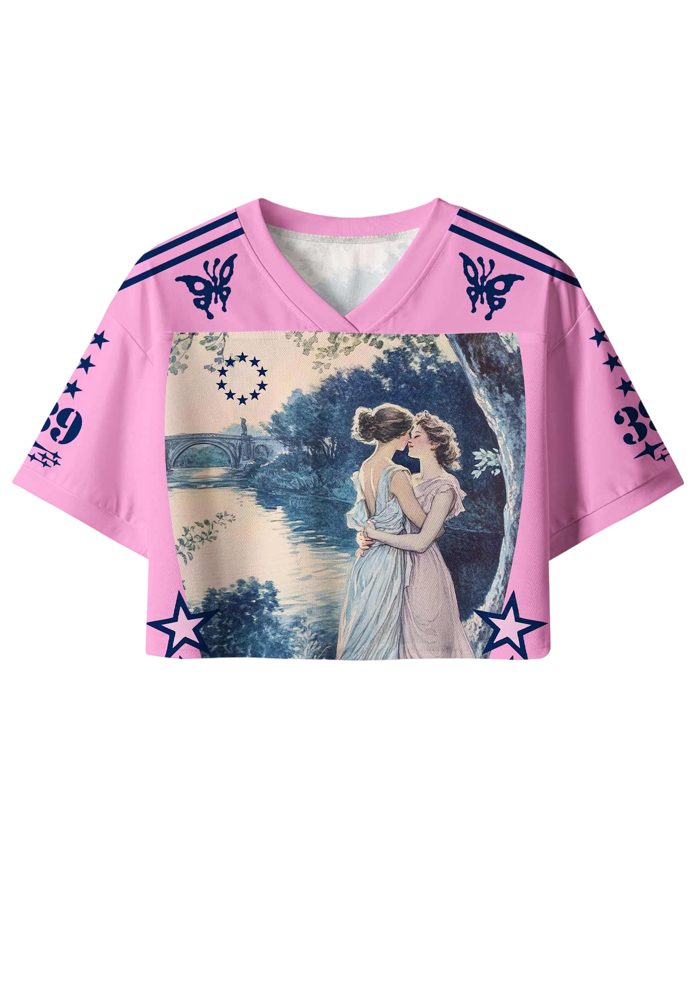 Queer Love in Bloom Y2K Crop Sport Jersey Shirts