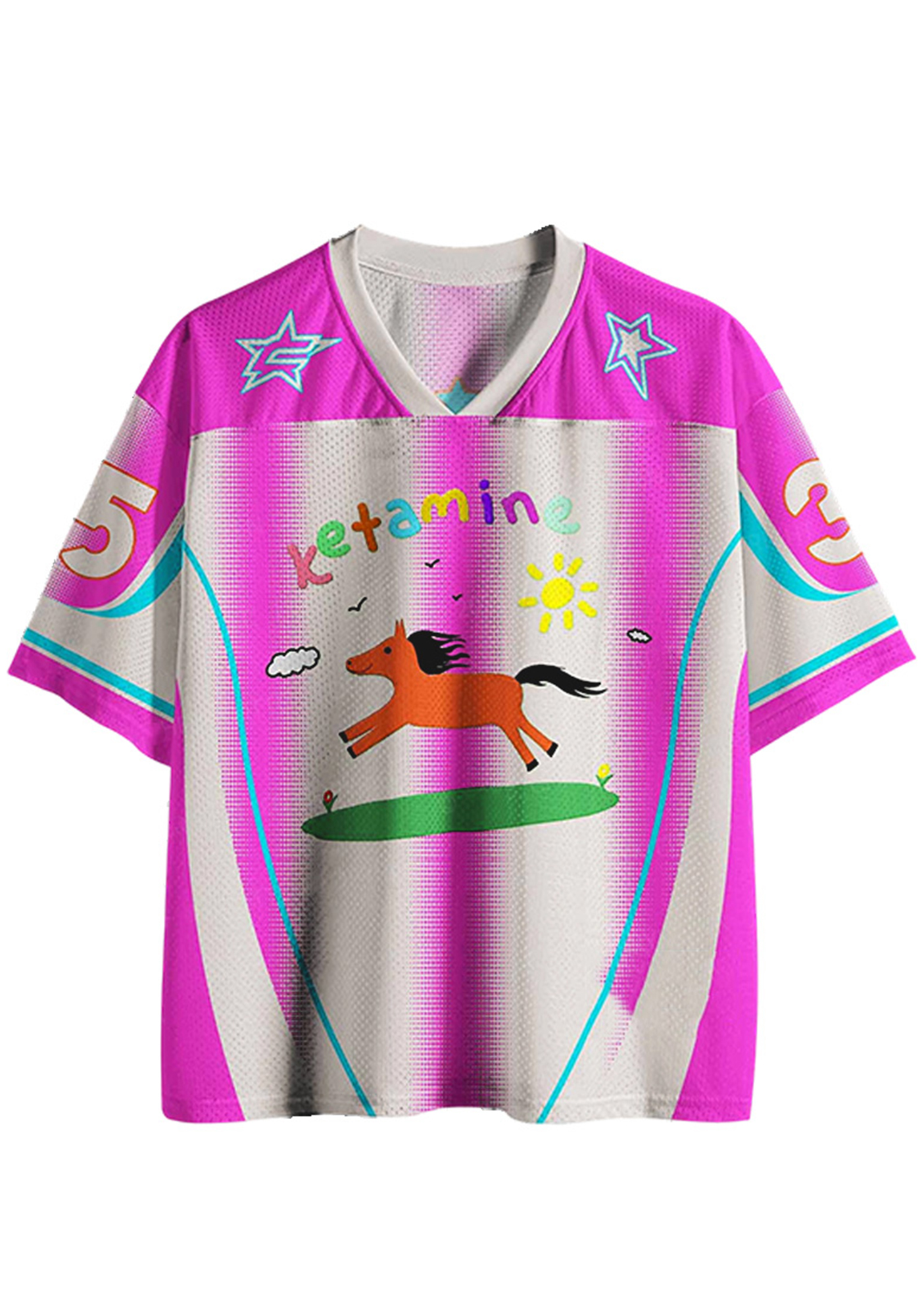 Ketamine Y2K Crop Sport Jersey Shirts