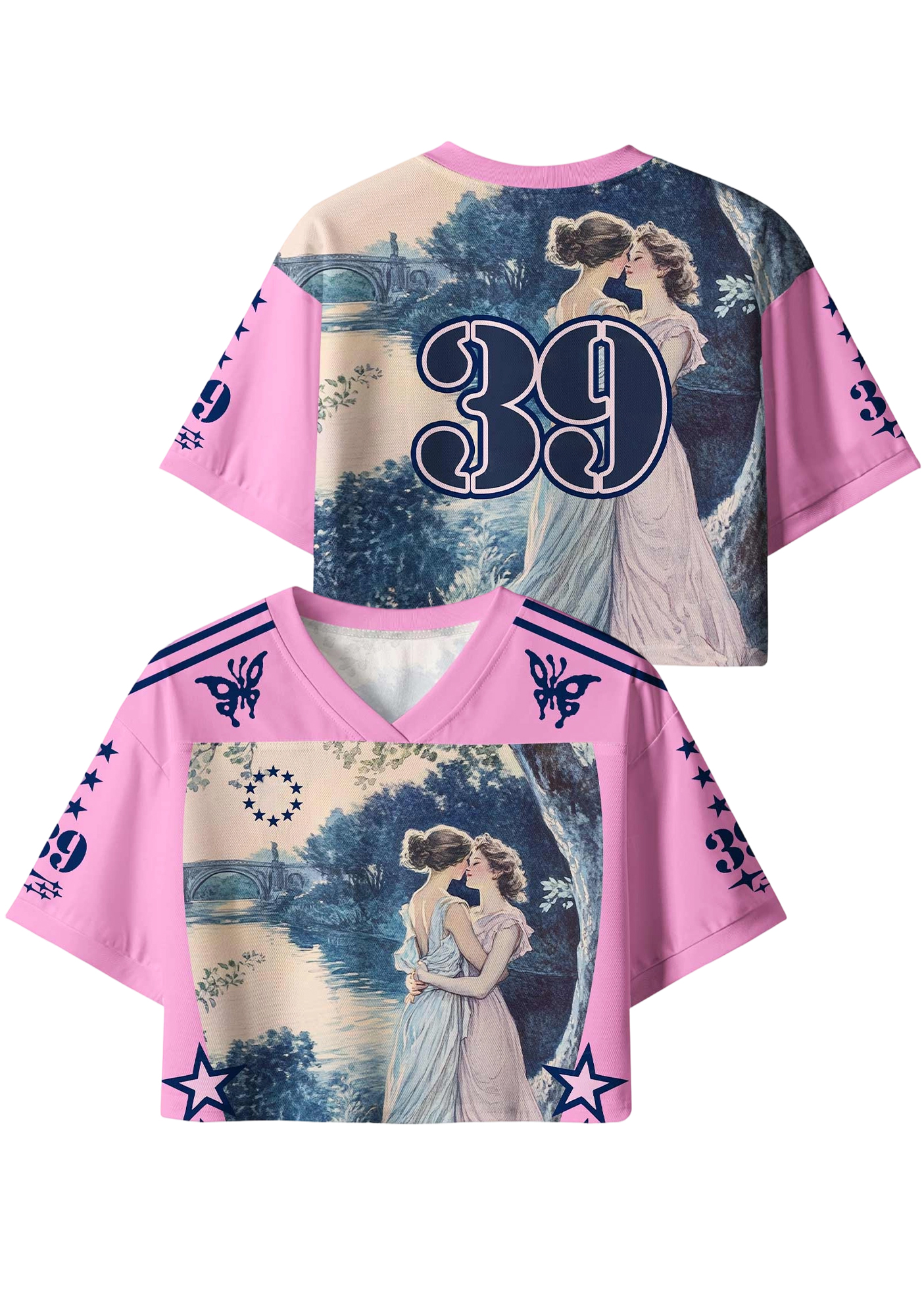 Queer Love in Bloom Y2K Crop Sport Jersey Shirts