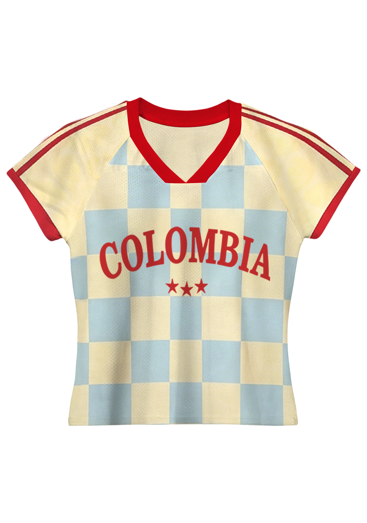 Colombia Checkerboard Baby Mesh Jersey Top