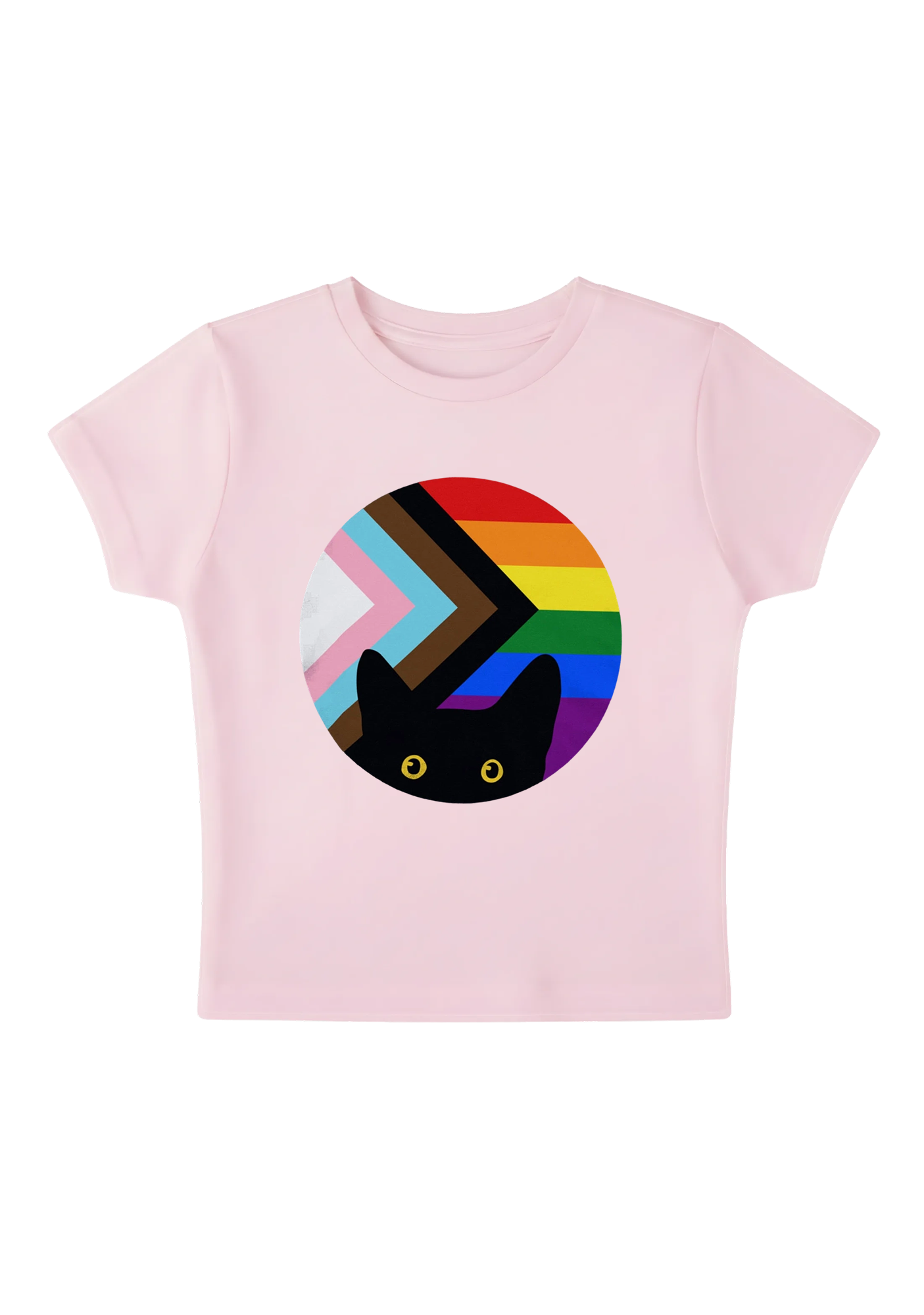Proud Black Cat Y2K Baby Tee