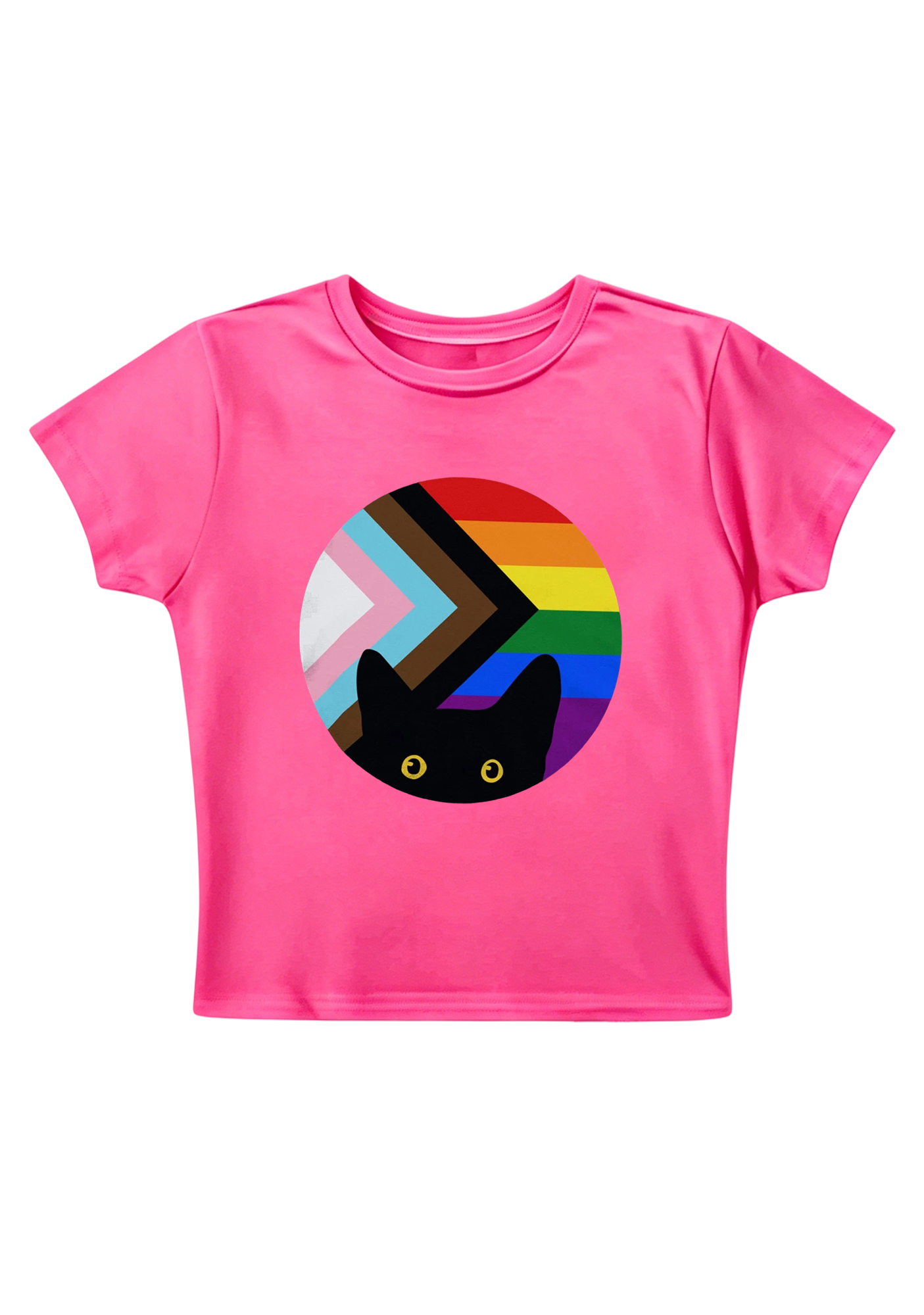 Proud Black Cat Y2K Baby Tee