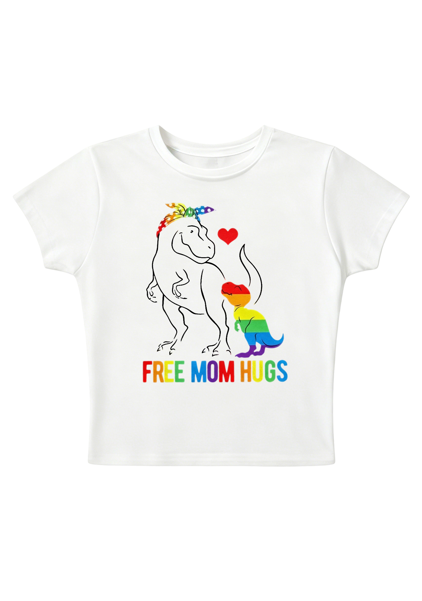Free Mom Hugs Y2K Baby Tee