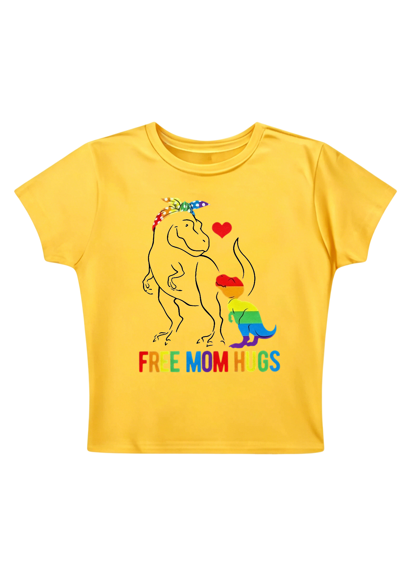 Free Mom Hugs Y2K Baby Tee