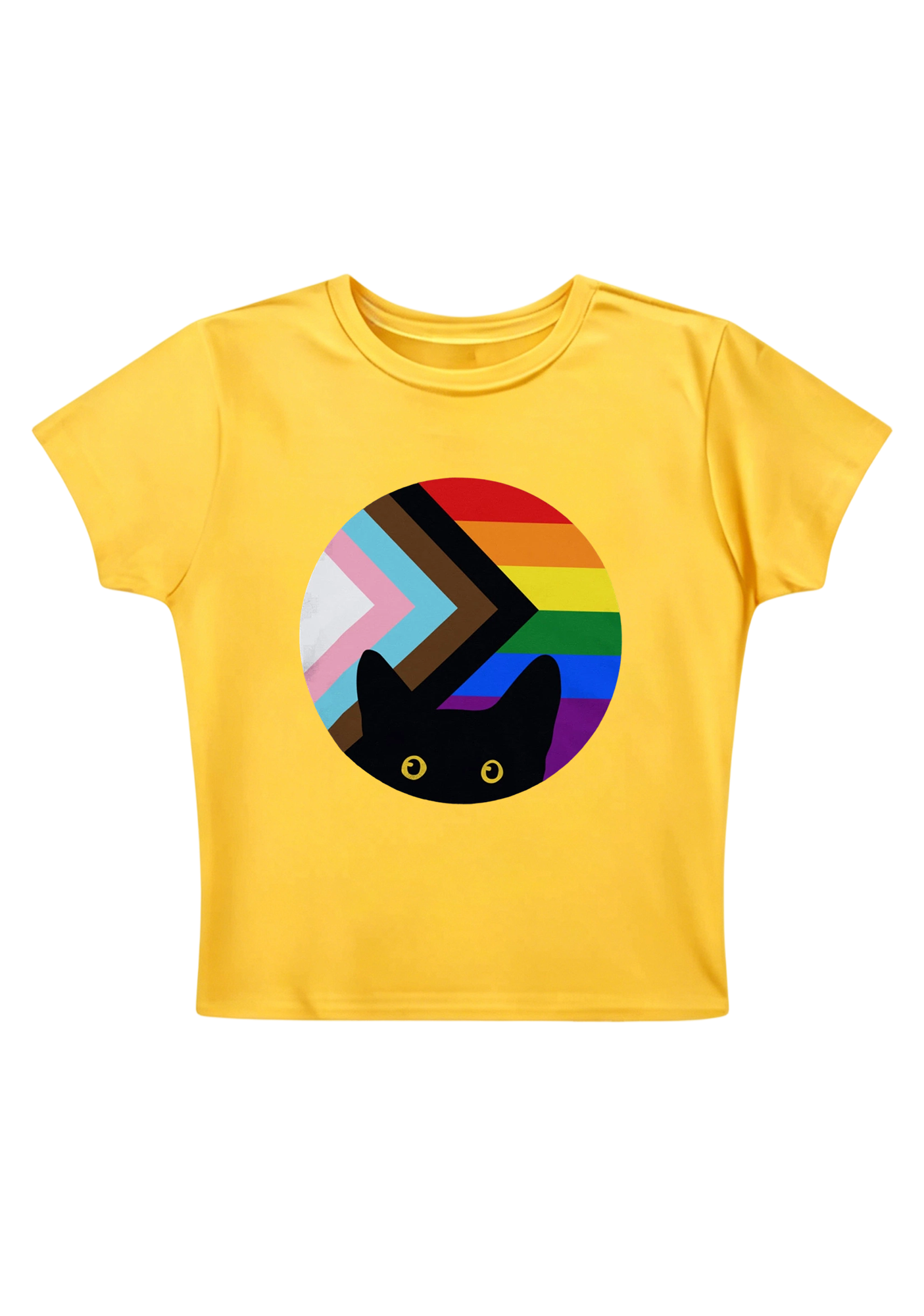 Proud Black Cat Y2K Baby Tee