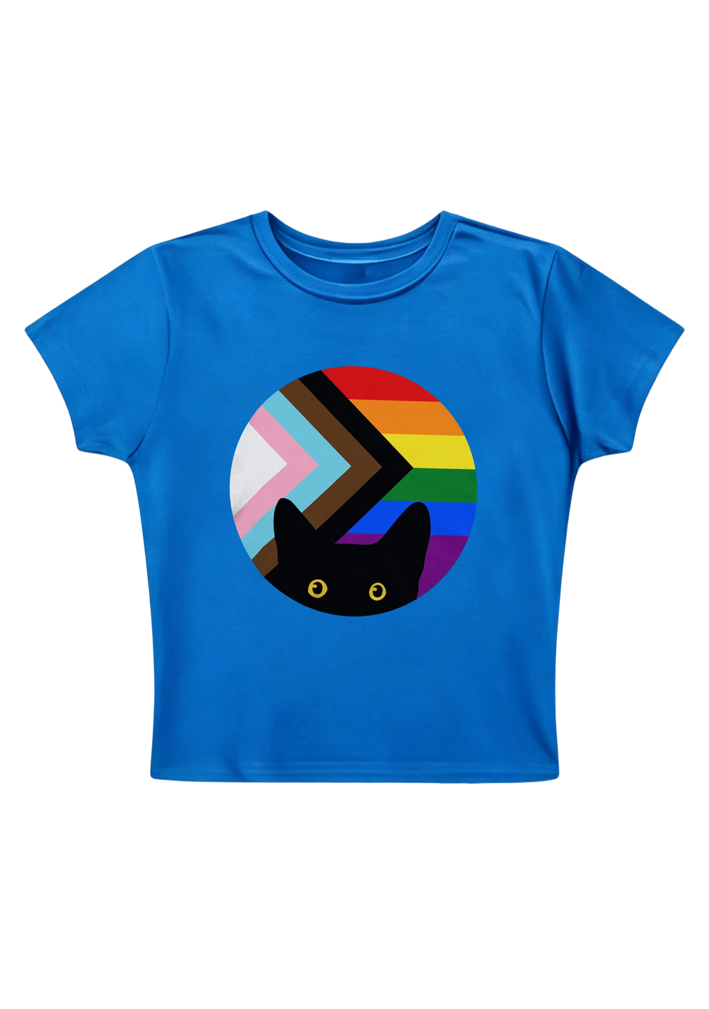 Proud Black Cat Y2K Baby Tee
