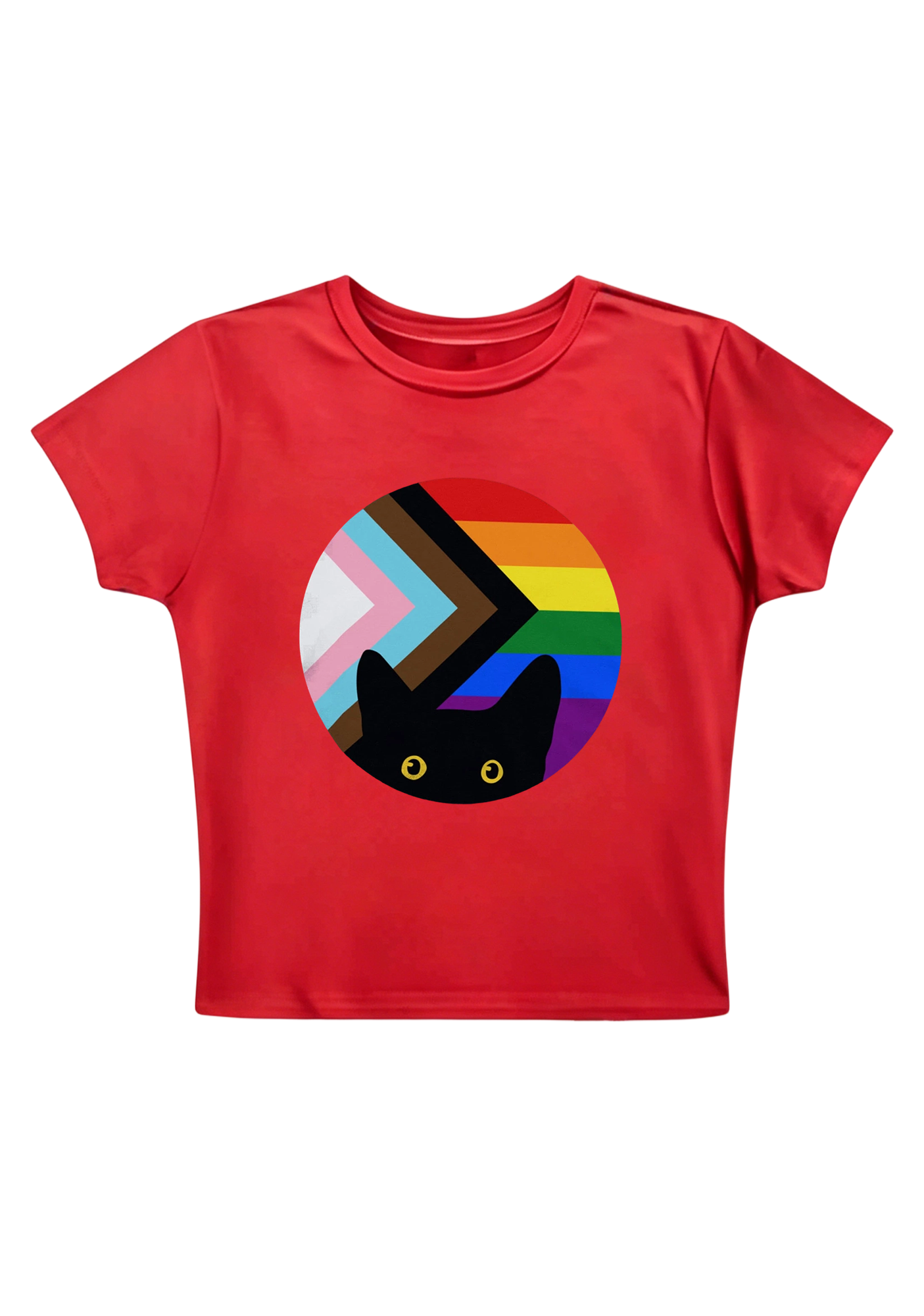 Proud Black Cat Y2K Baby Tee