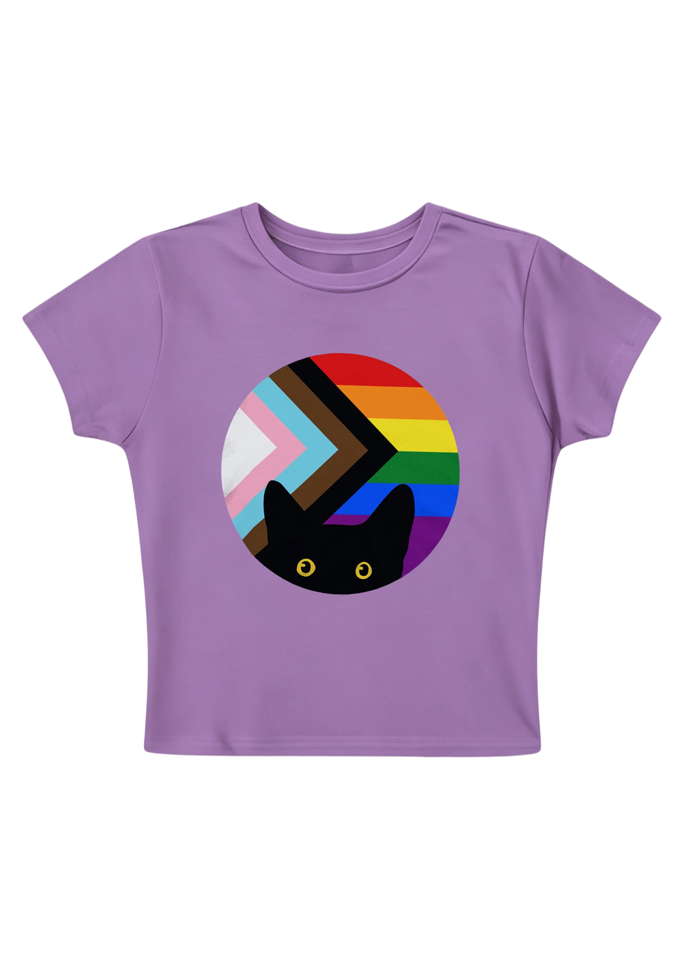 Proud Black Cat Y2K Baby Tee