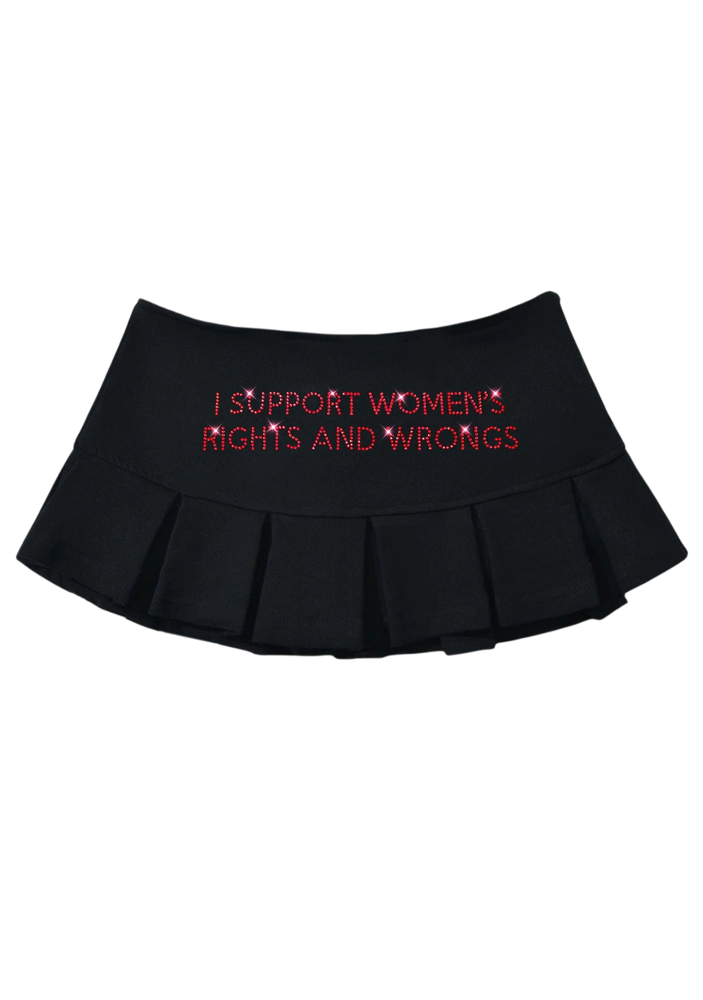 I Support Women's Rights And Wrongs Y2K Mini Pleated Skirts