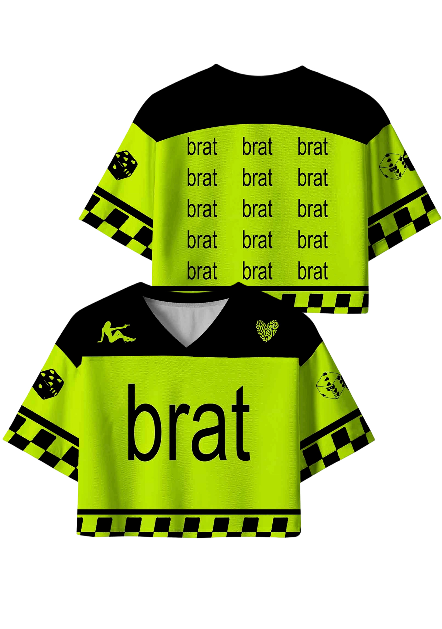 Brat Y2K Crop Sport Jersey Shirts