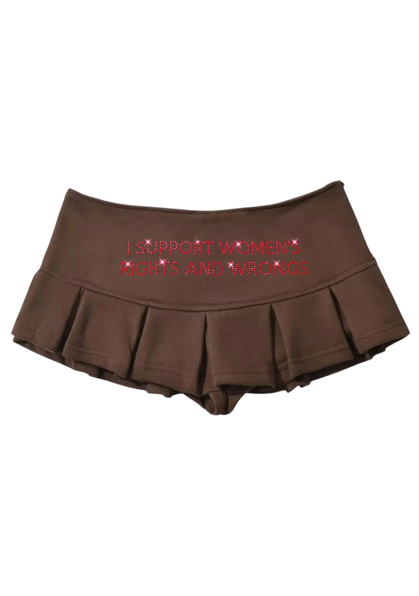 I Support Women's Rights And Wrongs Y2K Mini Pleated Skirts