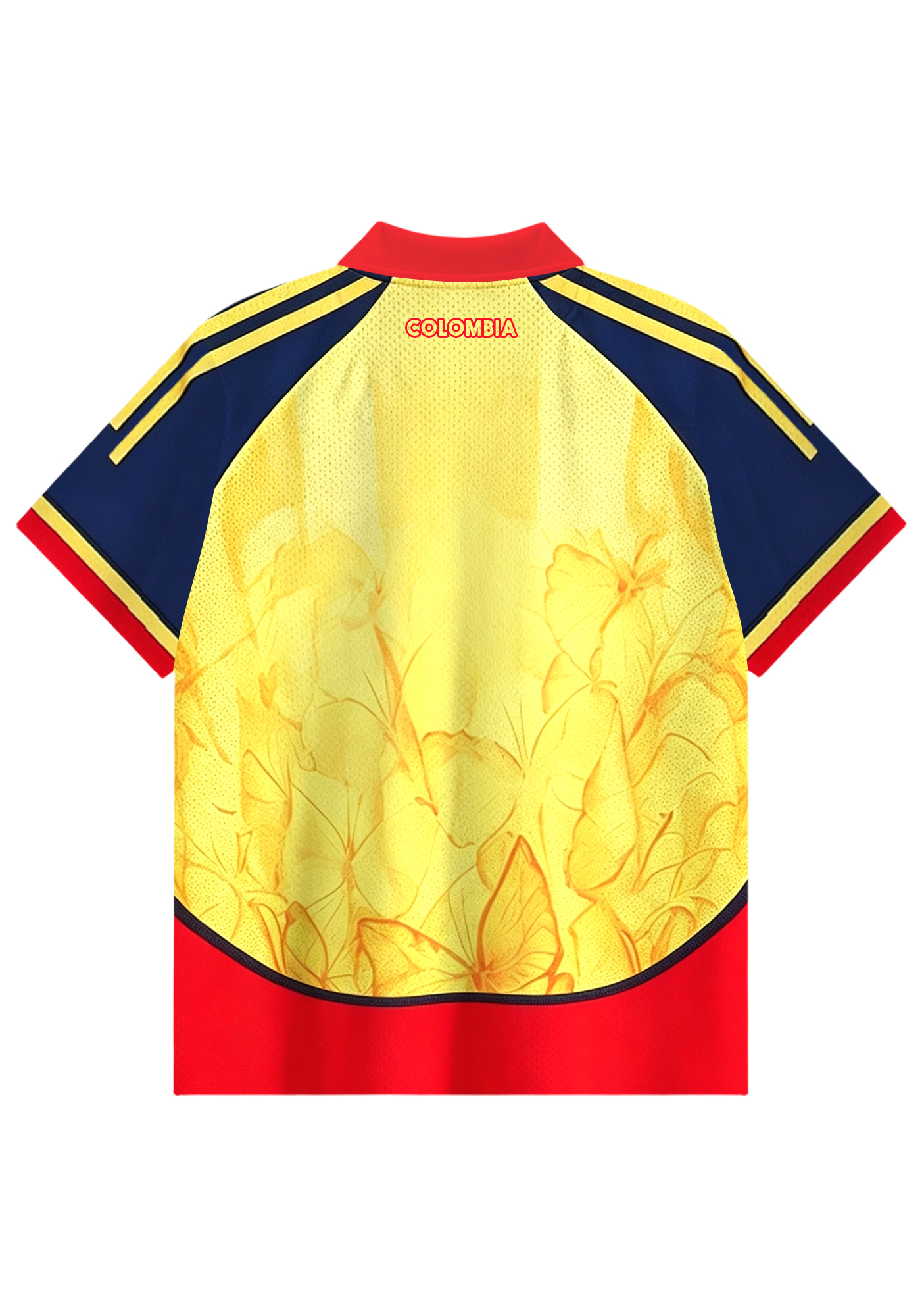 Colombia Butterfly Retro Collared Soccer Jersey