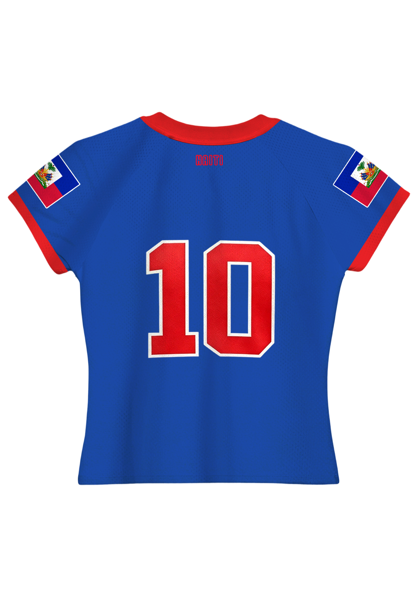 Haiti National Flag Crest Mesh Jersey Top