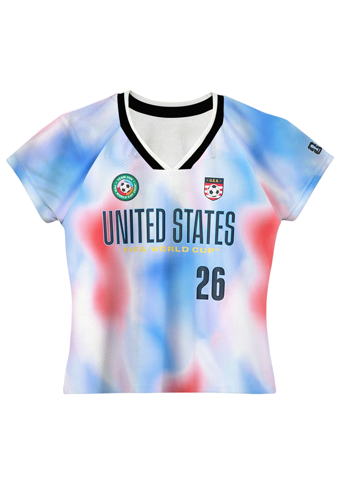 USA 26 World Cup Tie-Dye Mesh Jersey Top