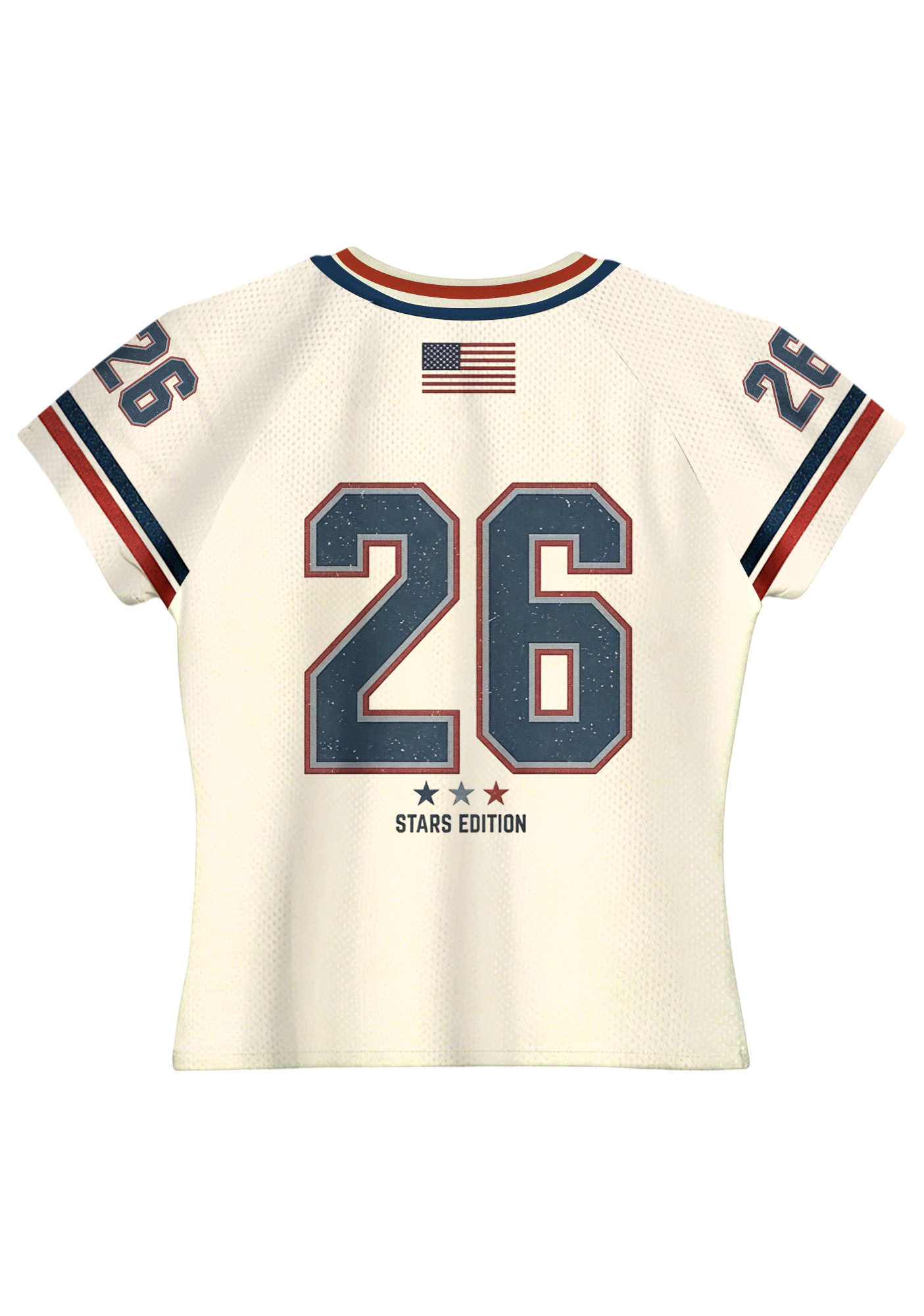 USA Star Trophy Graphic Mesh Jersey Top