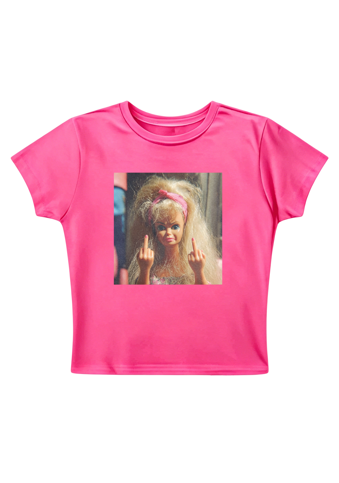 Messy Hair Rebel Barbie Y2K Baby Tee