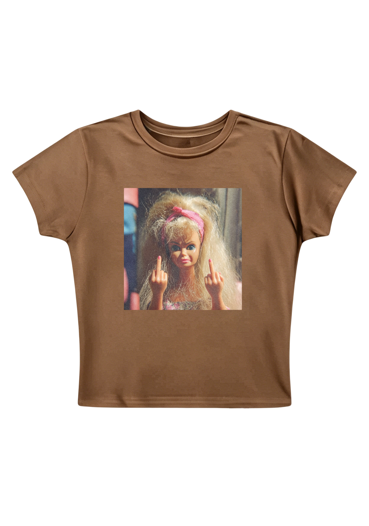 Messy Hair Rebel Barbie Y2K Baby Tee