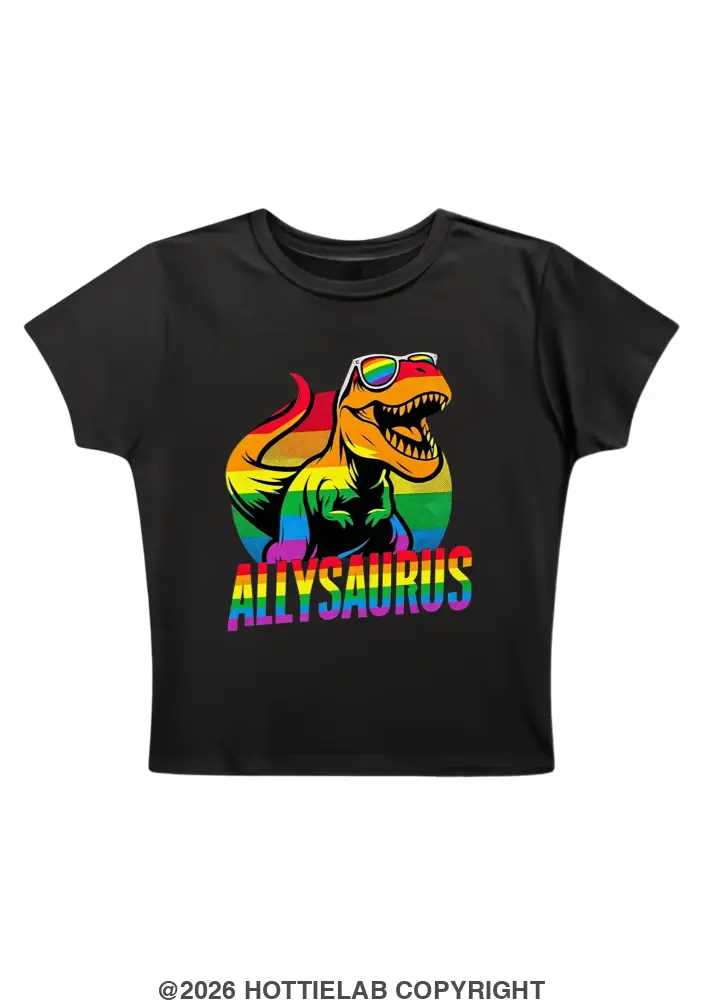 Allysaurus Y2K Baby Tee