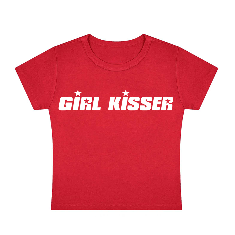 Girl Kisser Y2K Baby Tee