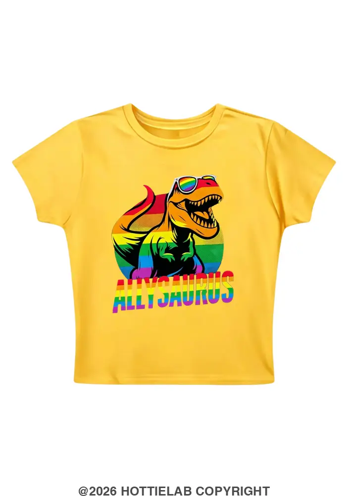 Allysaurus Y2K Baby Tee