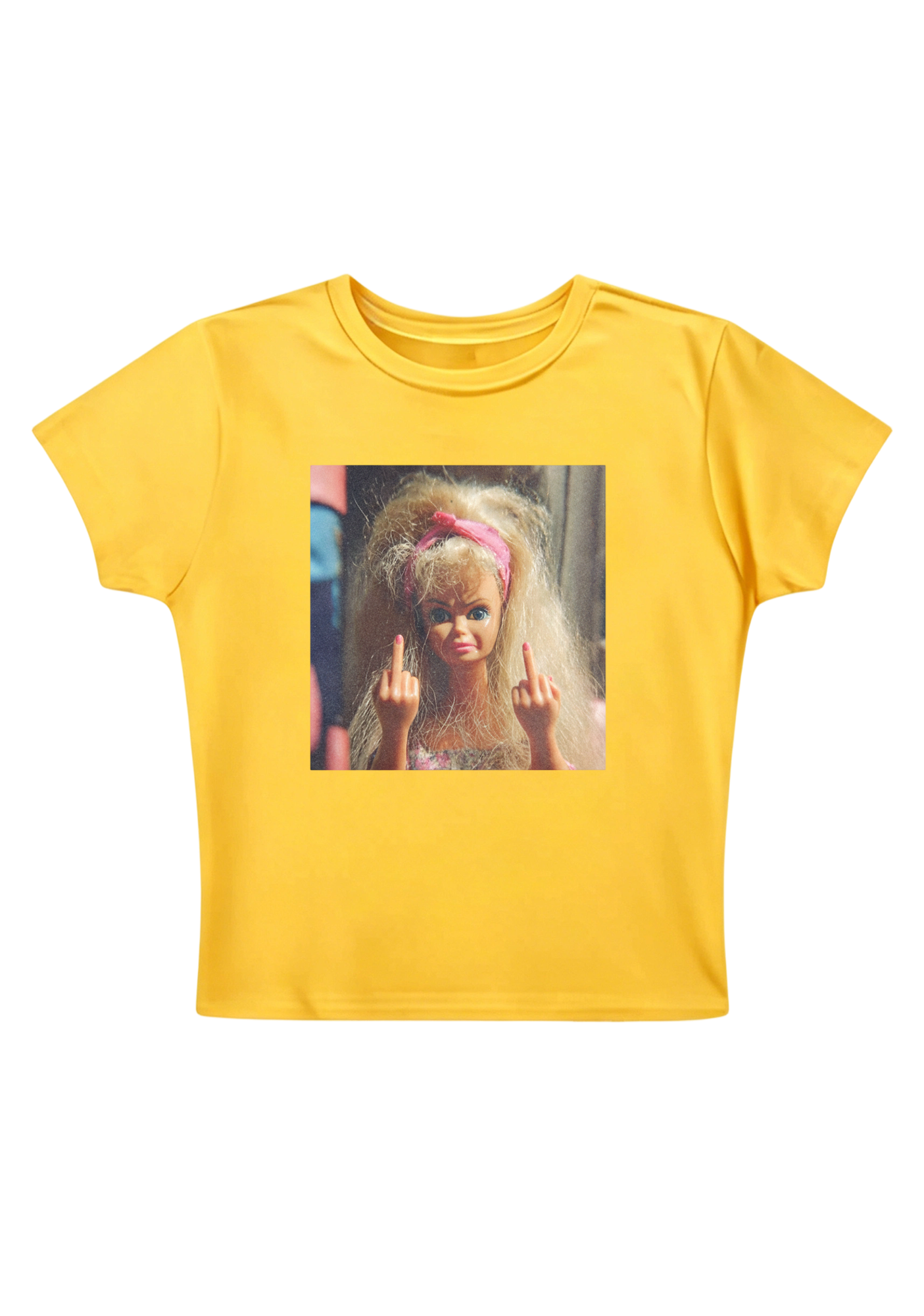 Messy Hair Rebel Barbie Y2K Baby Tee