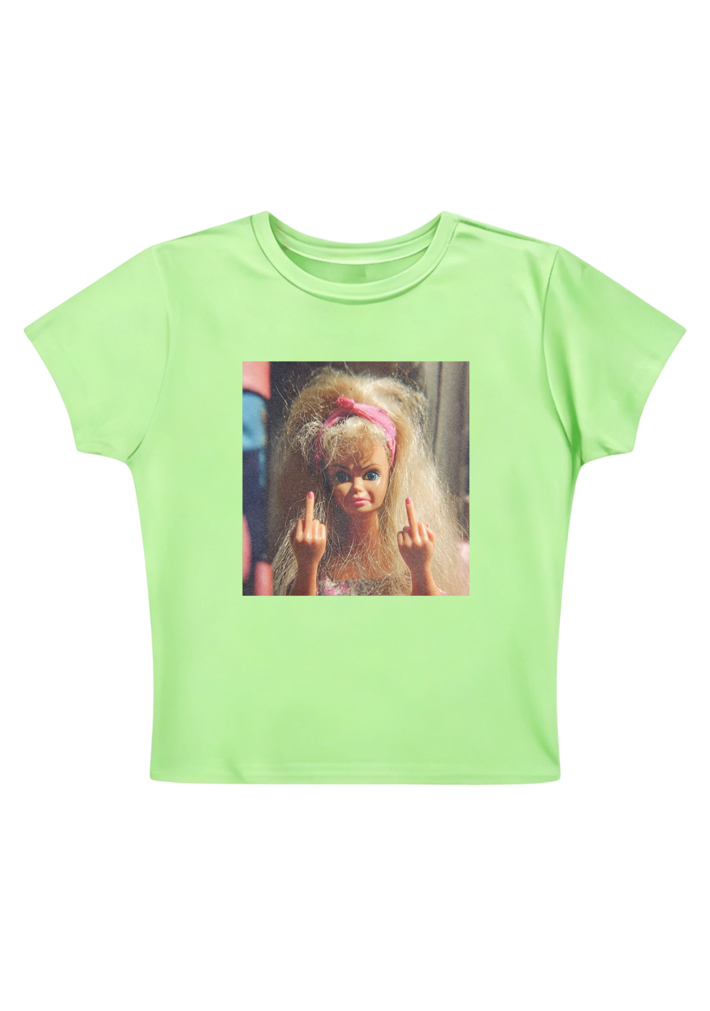 Messy Hair Rebel Barbie Y2K Baby Tee