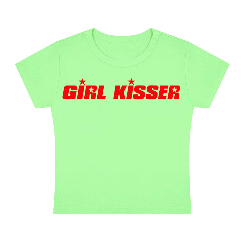 Girl Kisser Y2K Baby Tee