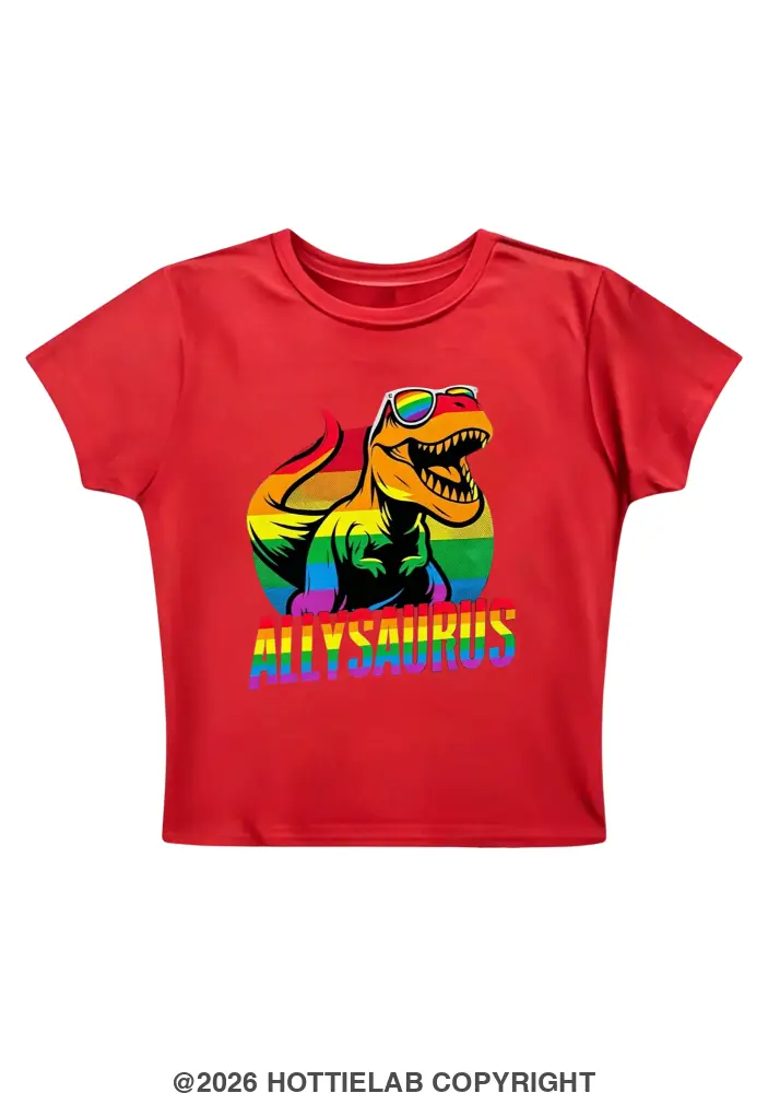 Allysaurus Y2K Baby Tee