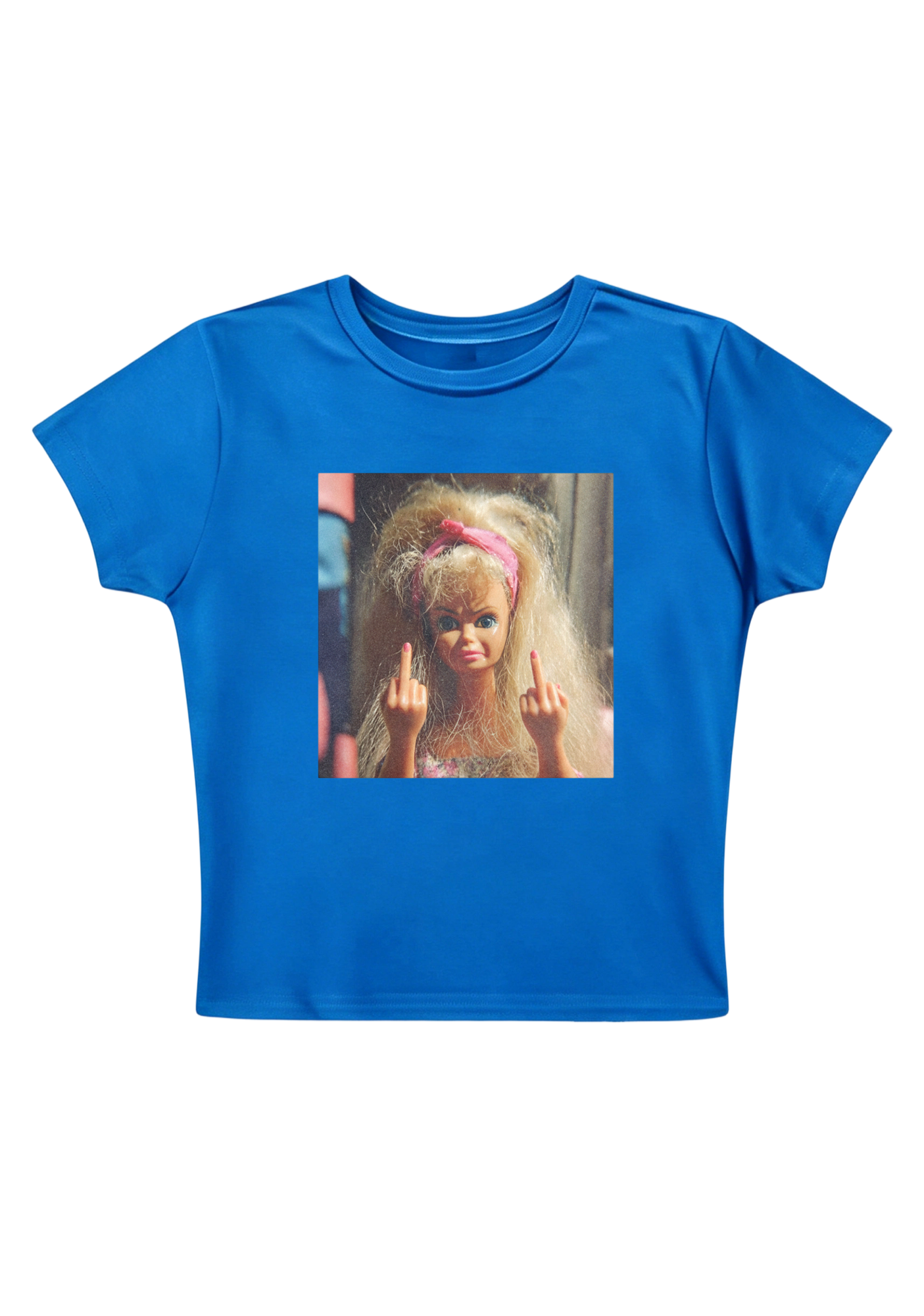 Messy Hair Rebel Barbie Y2K Baby Tee