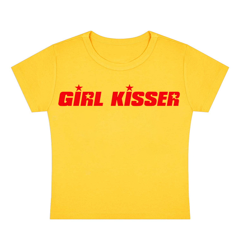 Girl Kisser Y2K Baby Tee