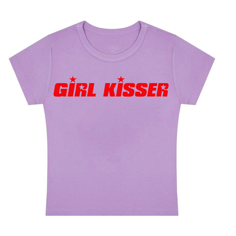 Girl Kisser Y2K Baby Tee