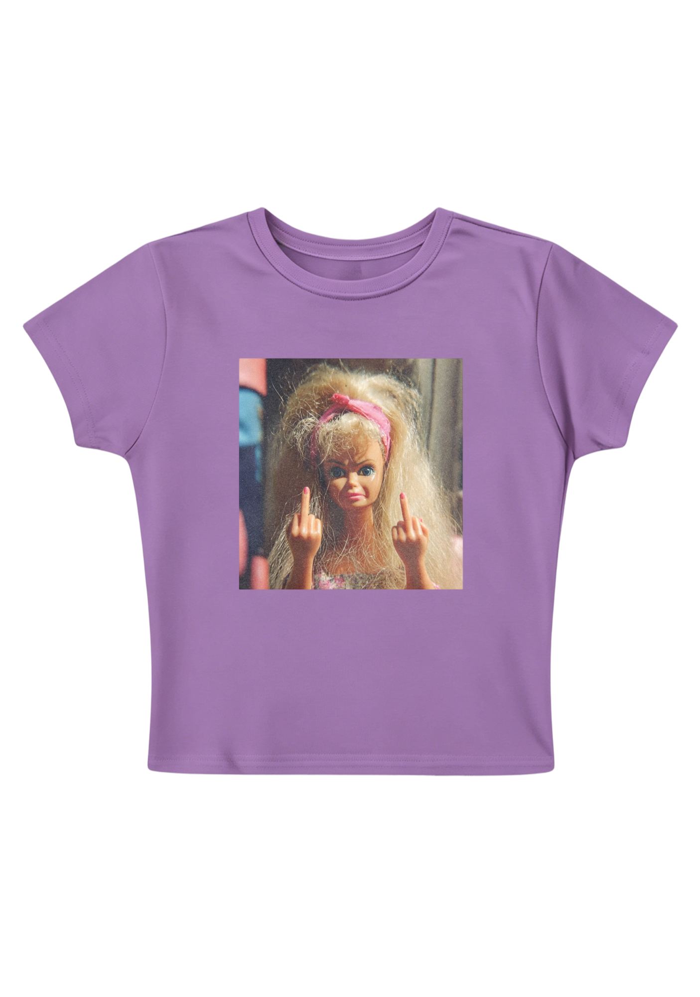 Messy Hair Rebel Barbie Y2K Baby Tee