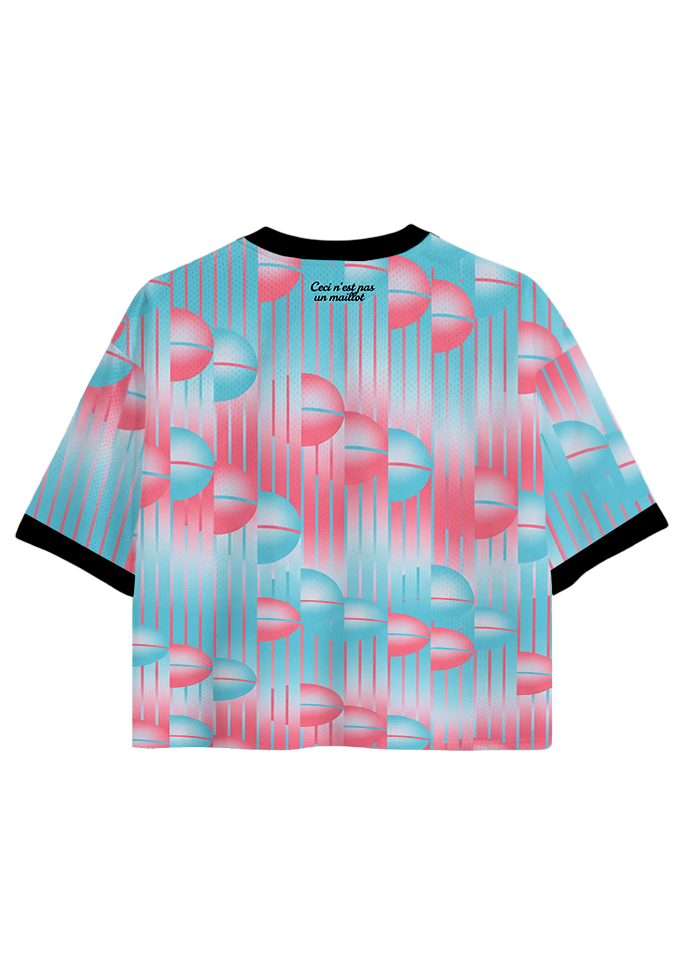  Belgium Bubble Gradient Retro Football Cropped Jersey Shirt